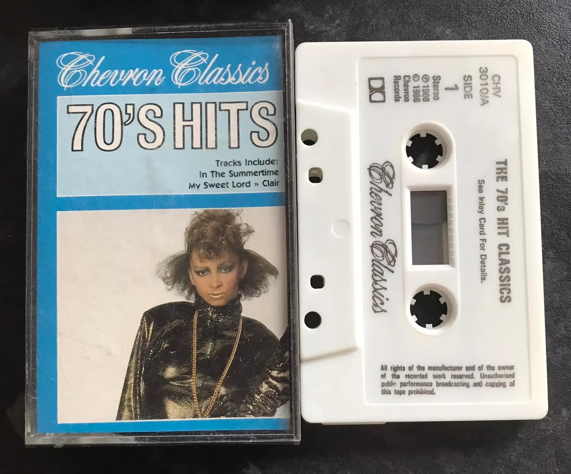 The 70's Hits by Chevron Classics label, b3010, Vintage Cassette Magretro