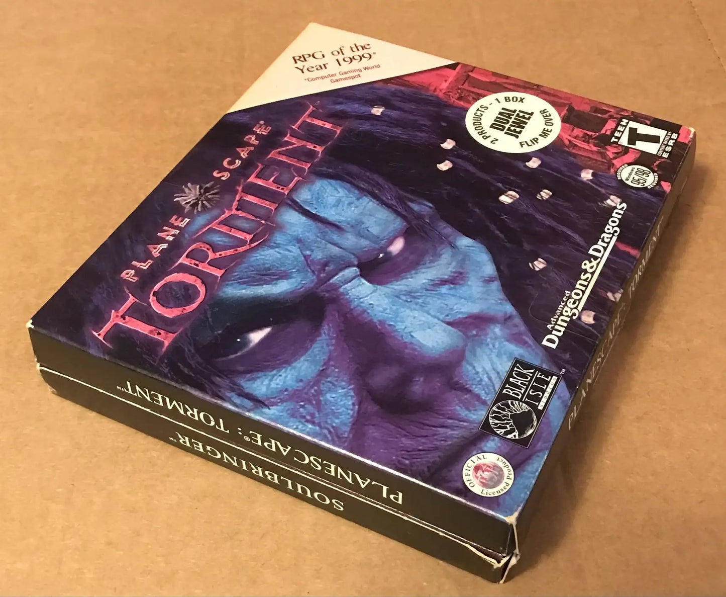 Planescape: Torment / Soulbringer - Rare Unique Dual Jewel case (PC, 2001) - PC Magretro