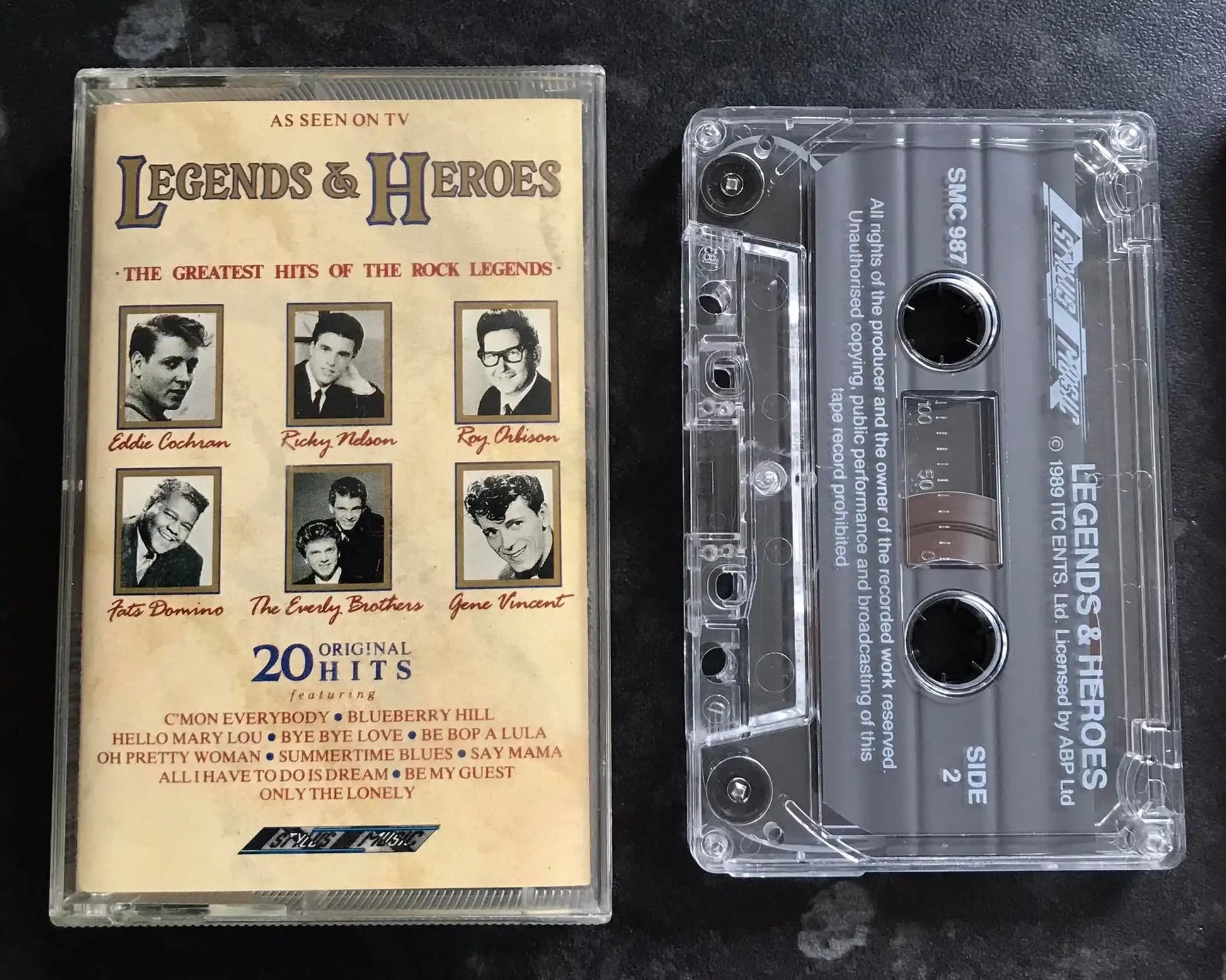 Legends and Heroes Album, Stylus Music, SMC 987, Vintage Cassette Magretro