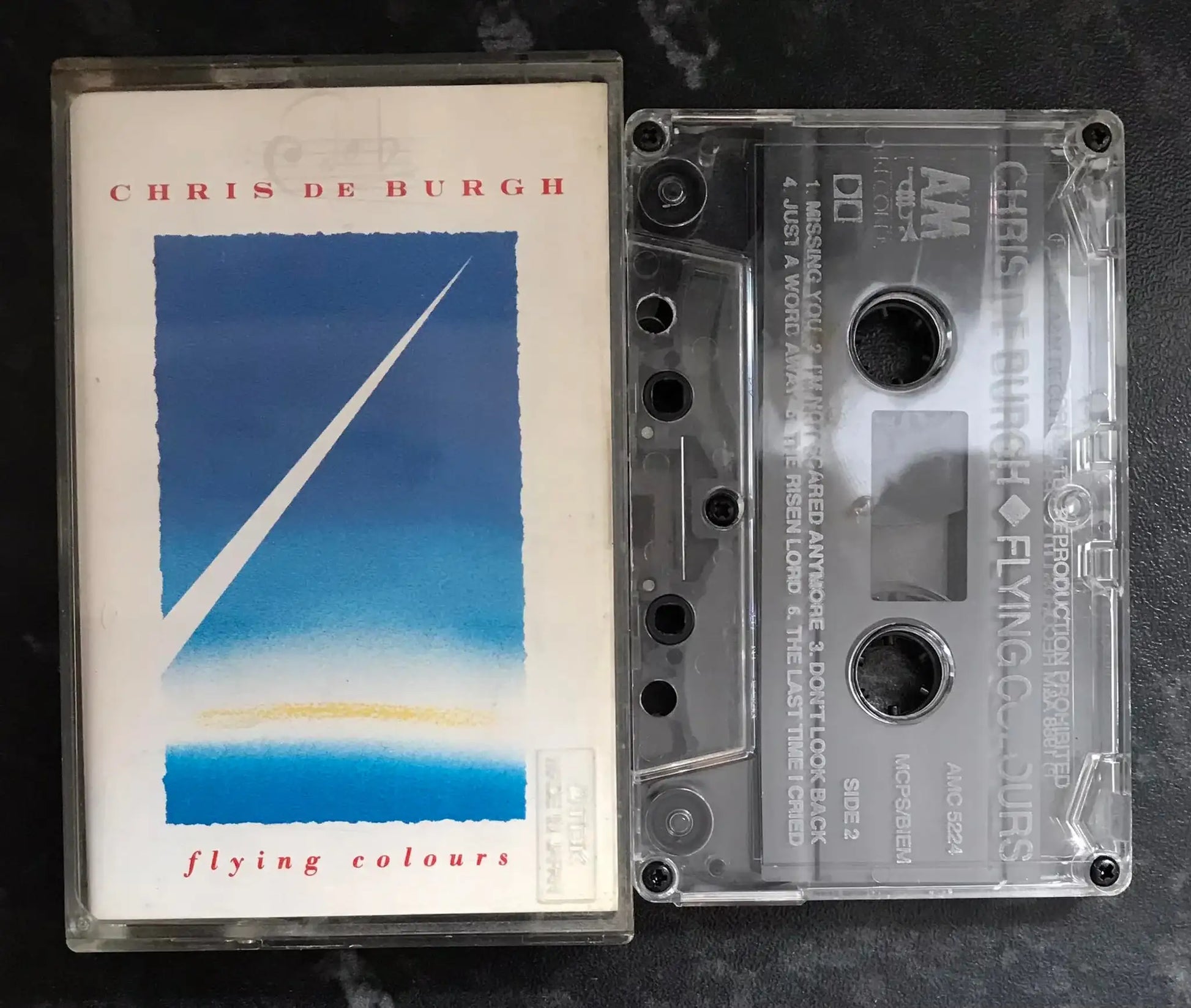 Chris De Burgh, Flying Colours Album, AMC 5224, Vintage Cassette Magretro