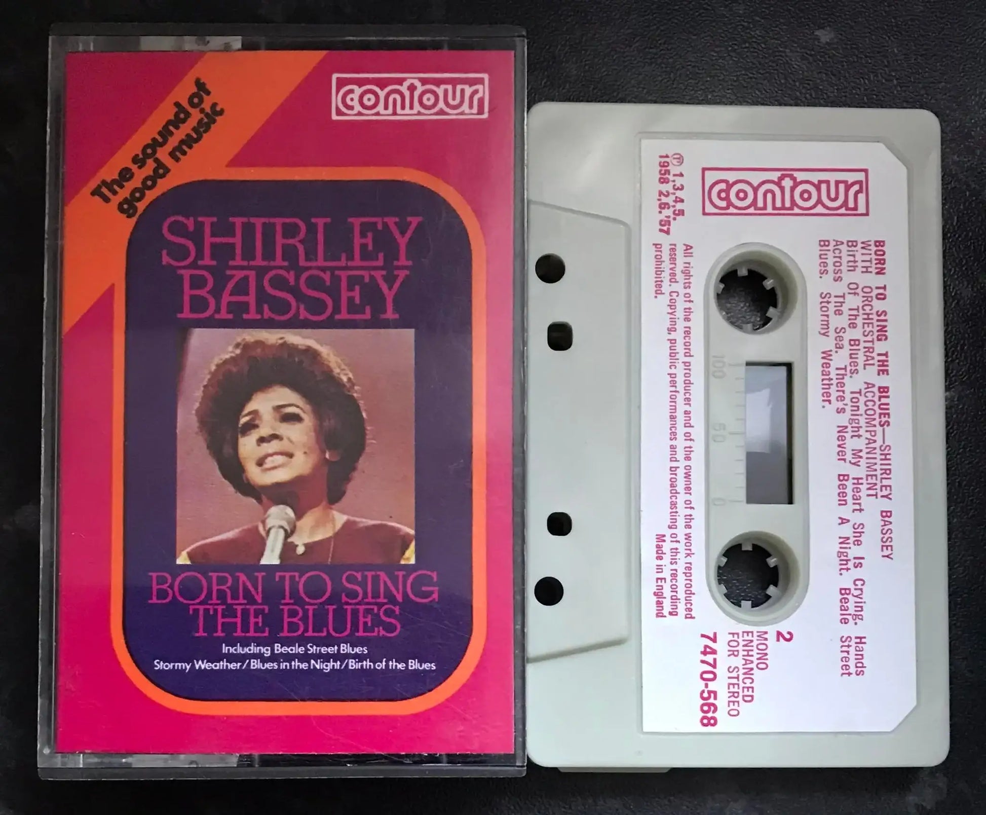 Born To Sing The Blues Album, Shirley Bassey, CONTOUR, 7470-568Vintage Cassette Magretro