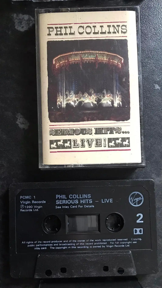 Phil Collins, Serious Hits LIVE, Virgin, PCMC1, Vintage Cassette Magretro