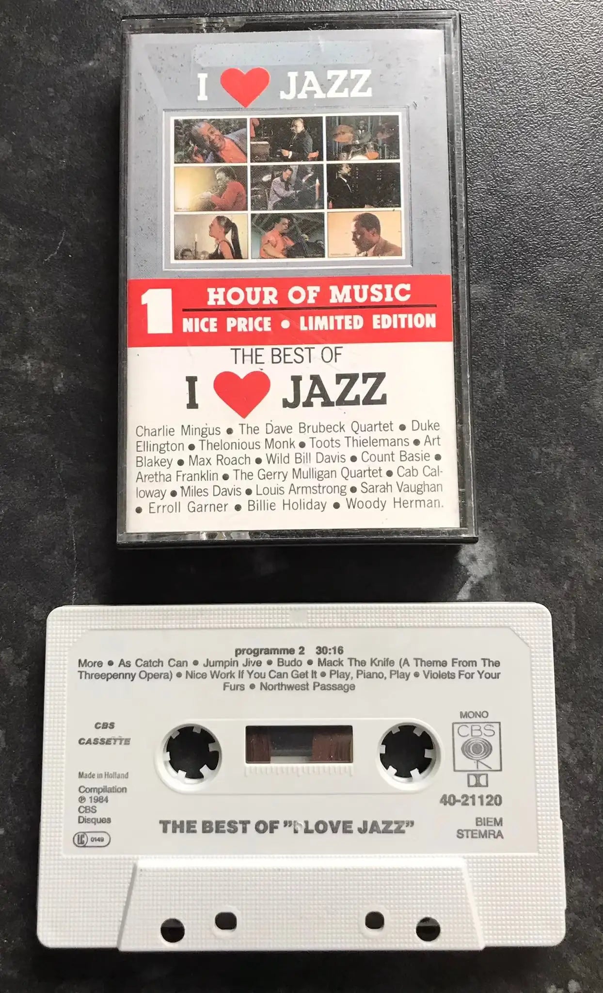 The Best Of I Love Jazz (I HEART Jazz), CBS, 40-21120, Vintage Cassette Magretro