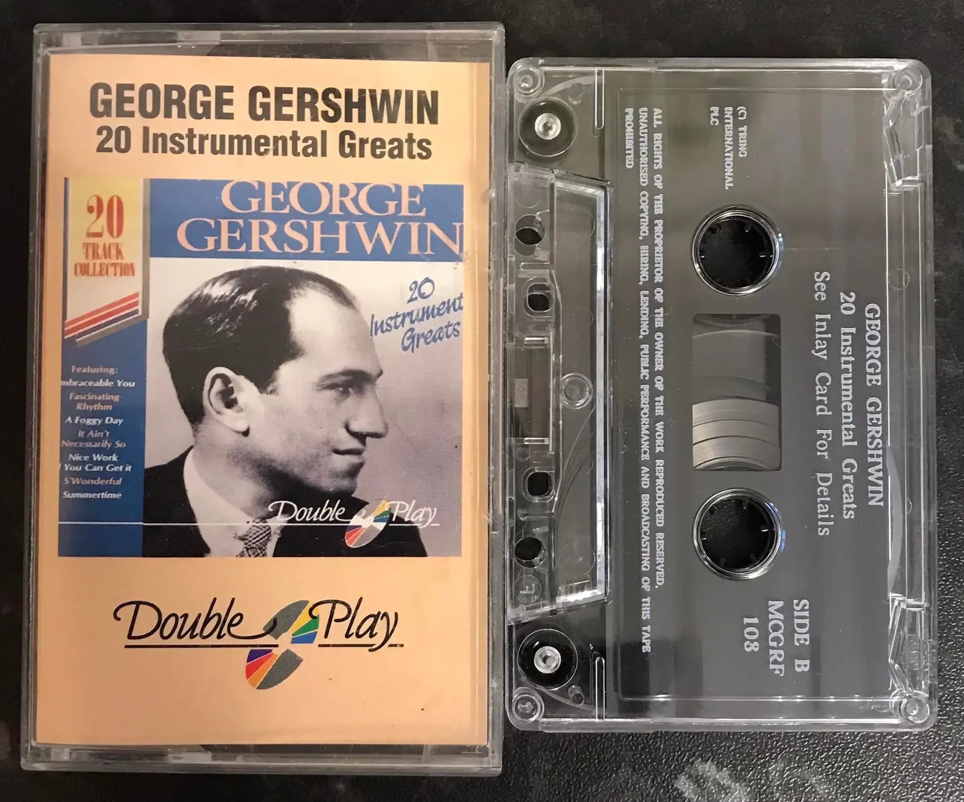 George Gershwin, Song Book, 20 Instrumental Greats, MCGRF 108, Vintage Cassette Magretro