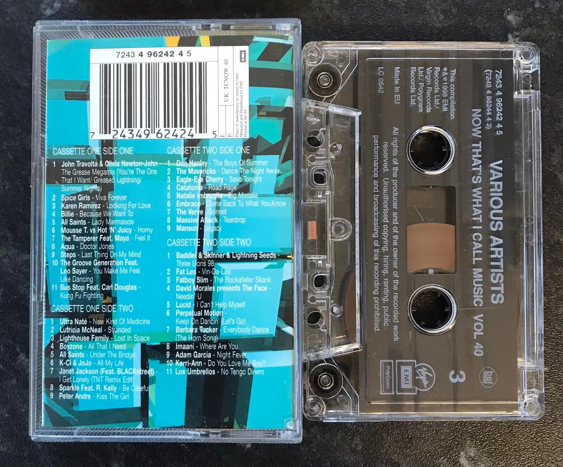 Now That's What I Call Music Vol 40, Cassette Two, Virgin, 7243 96242 4 5 Magretro