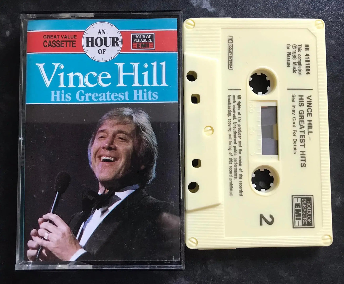 An Hour of Vince Hill, His Greatest Hits Album, hr 41 8106 4, Vintage Cassette Magretro