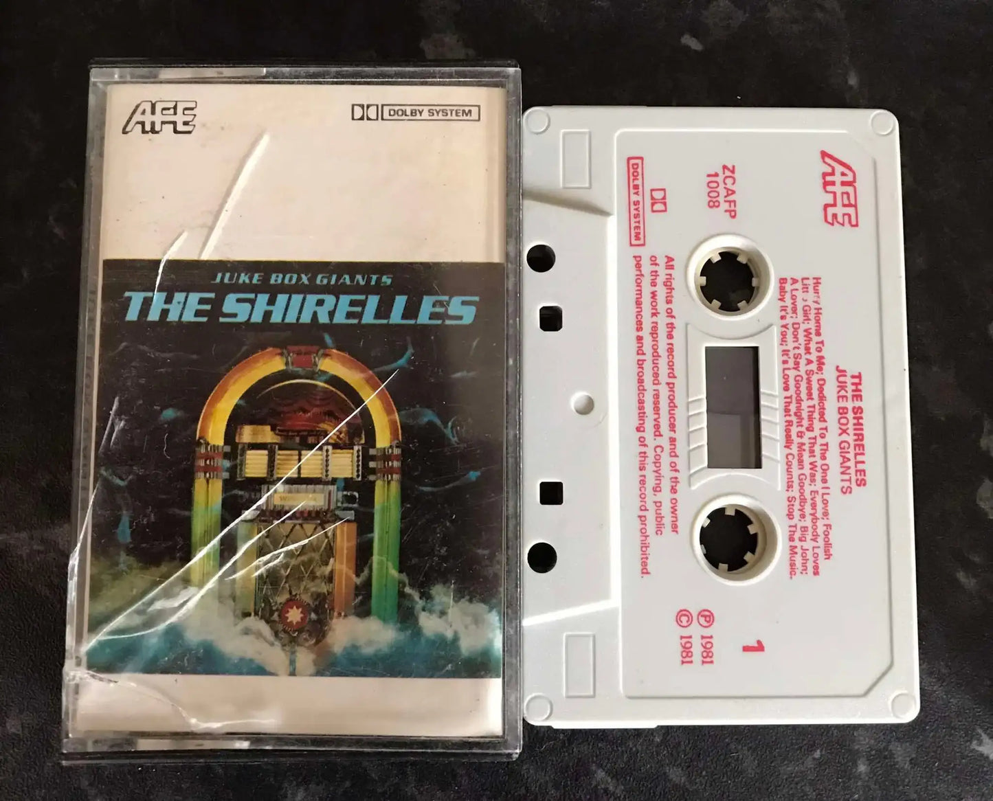 The Shirelles, Juke Box Giants, AFE, ZCAFP 1008, Vintage Cassette Magretro