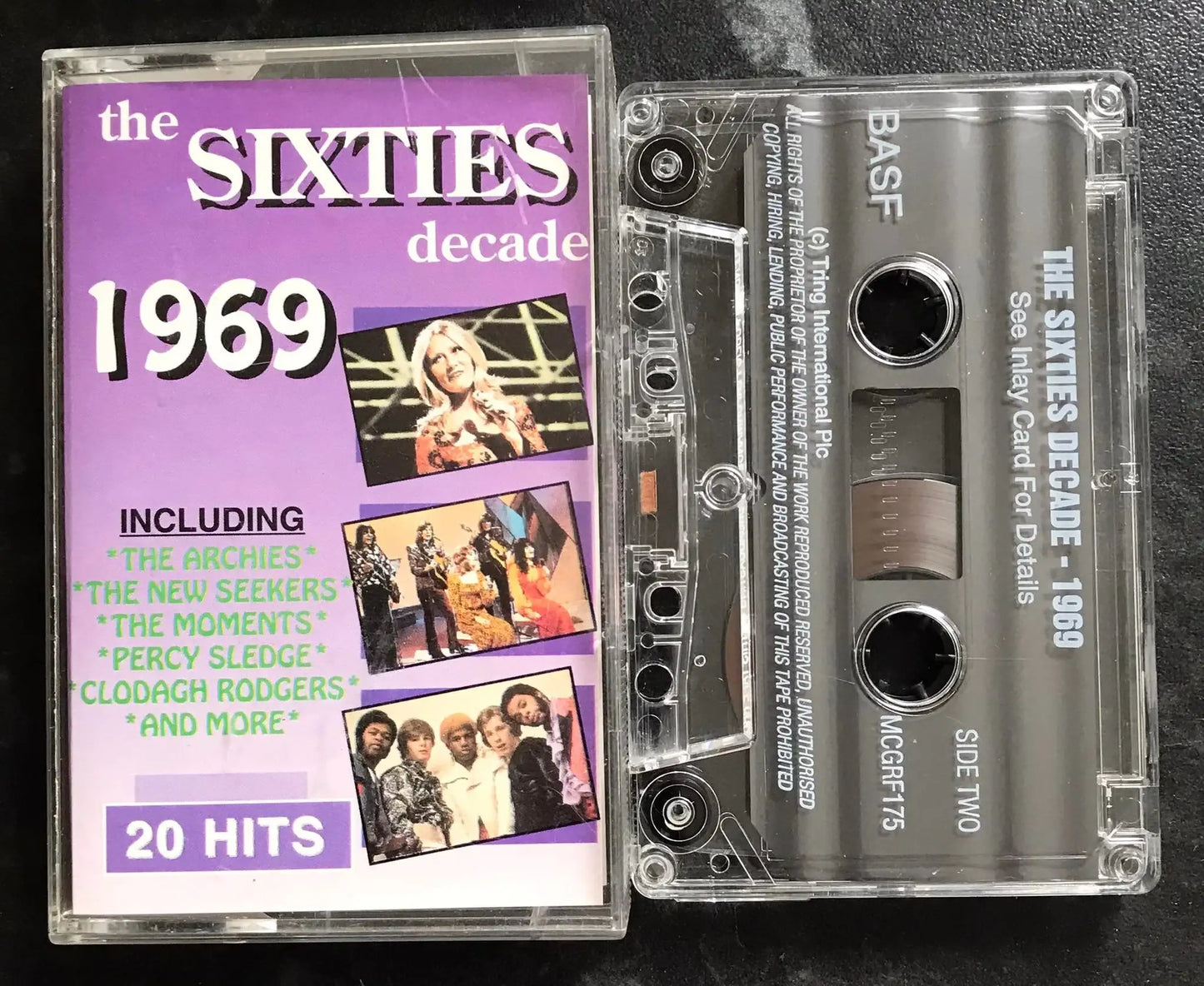 The Sixties Decade 1969 Album, Tring Int, MCGRF175, Vintage Cassette Magretro