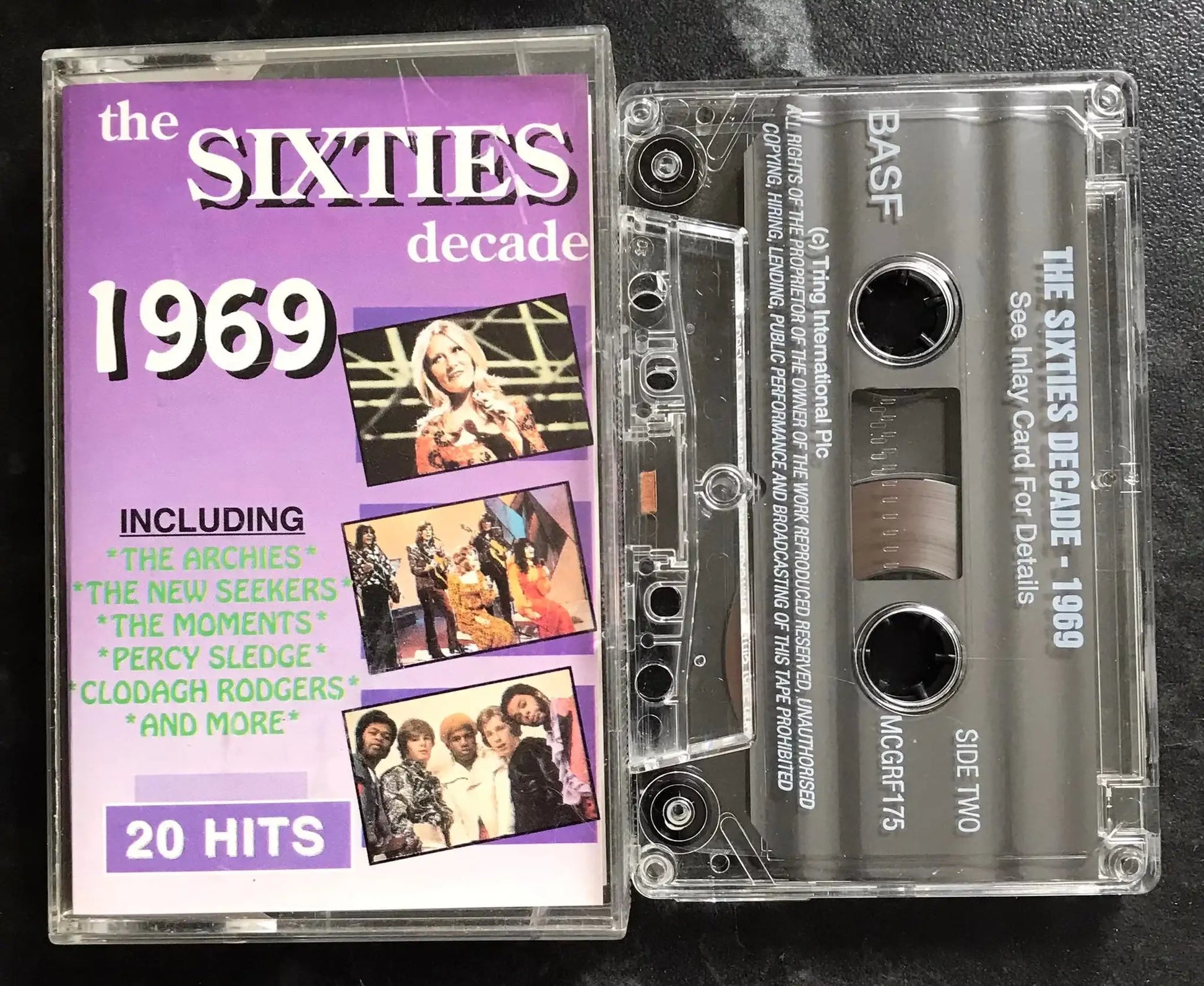 The Sixties Decade 1969 Album, Tring Int, MCGRF175, Vintage Cassette Magretro