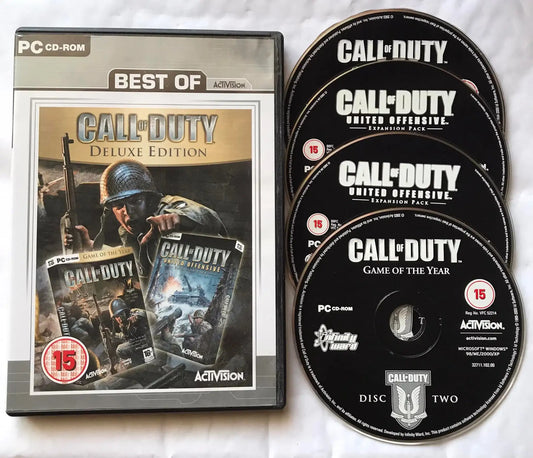 PC CD Rom Game, Call of Duty Deluxe Edition, by Activision Magretro