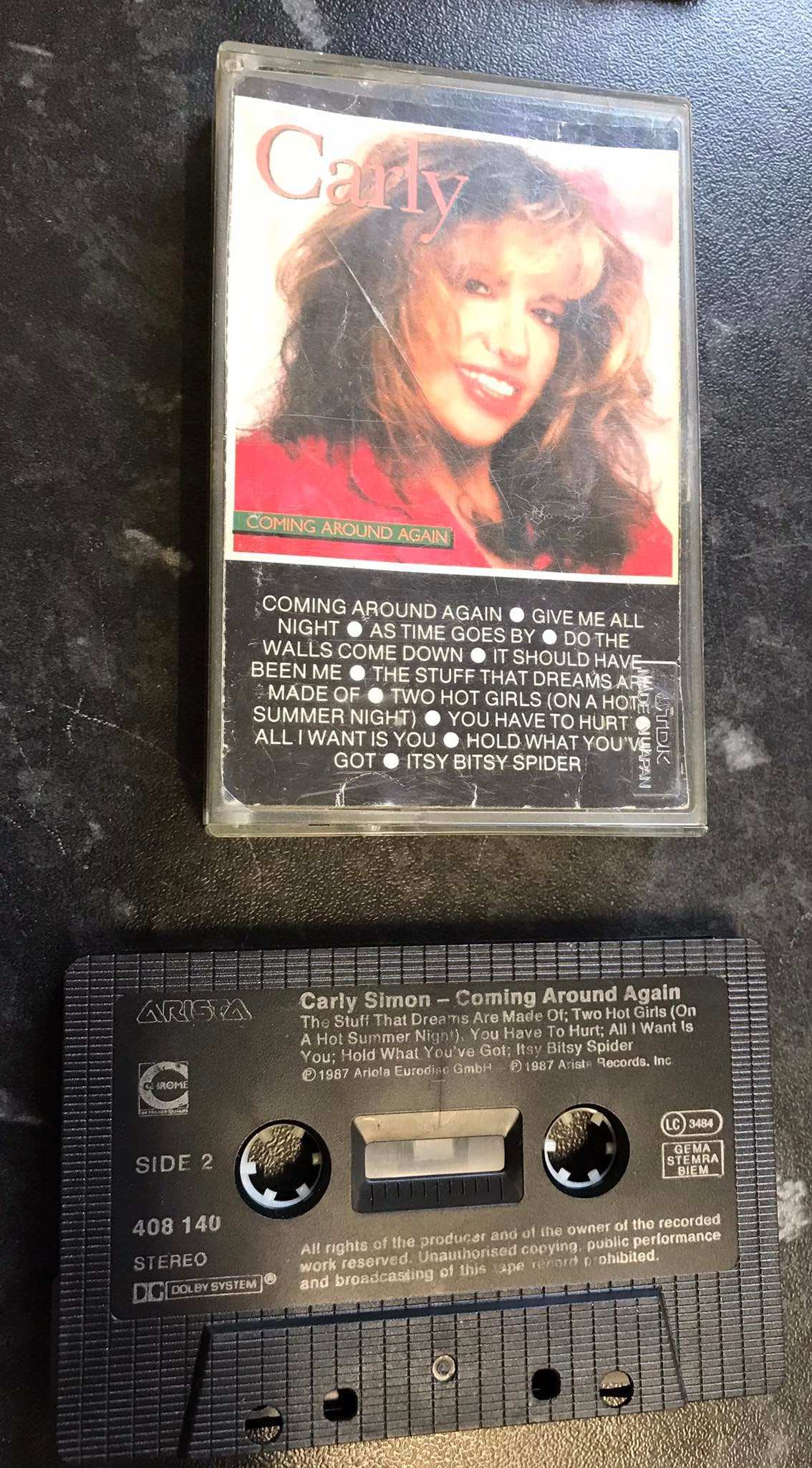 Carly Simon, Coming Around Again Album, Arista, 408 140, Vintage Cassette Magretro