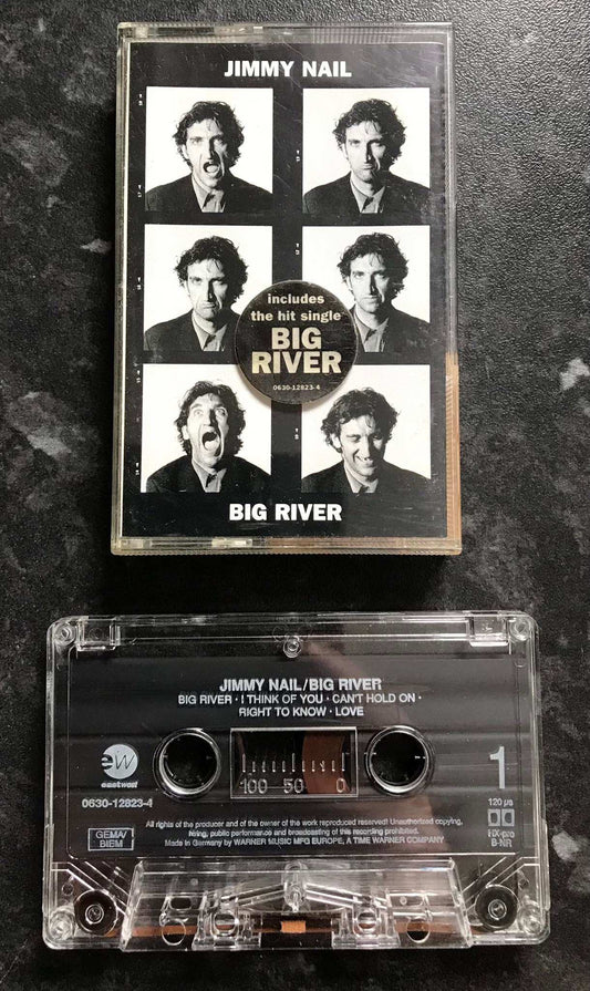 Jimmy Nail, Big River Album, EastWest, 0630-12823-4, Vintage Cassette Magretro