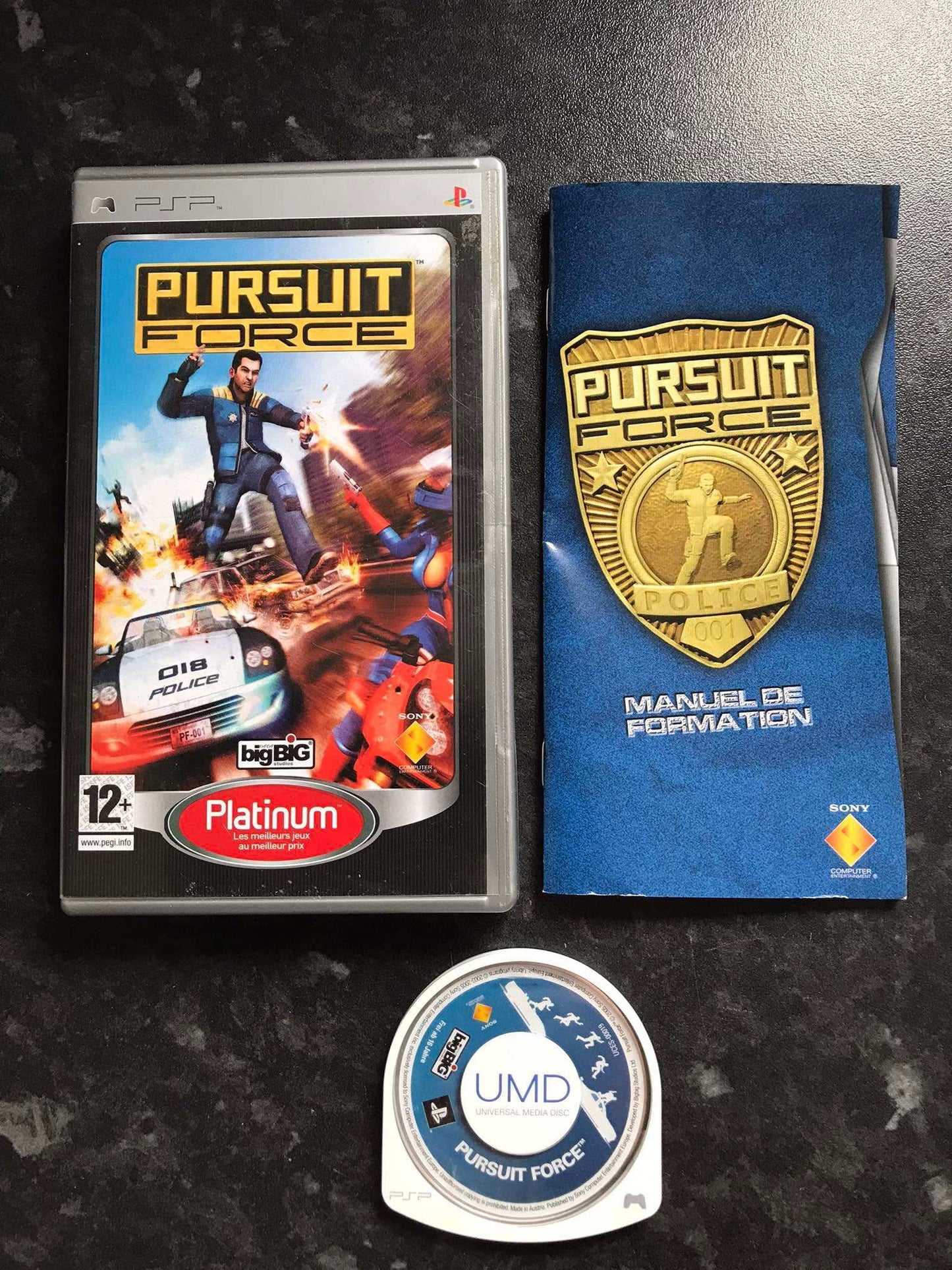 pursuit force platinum, PSP game, with box Magretro