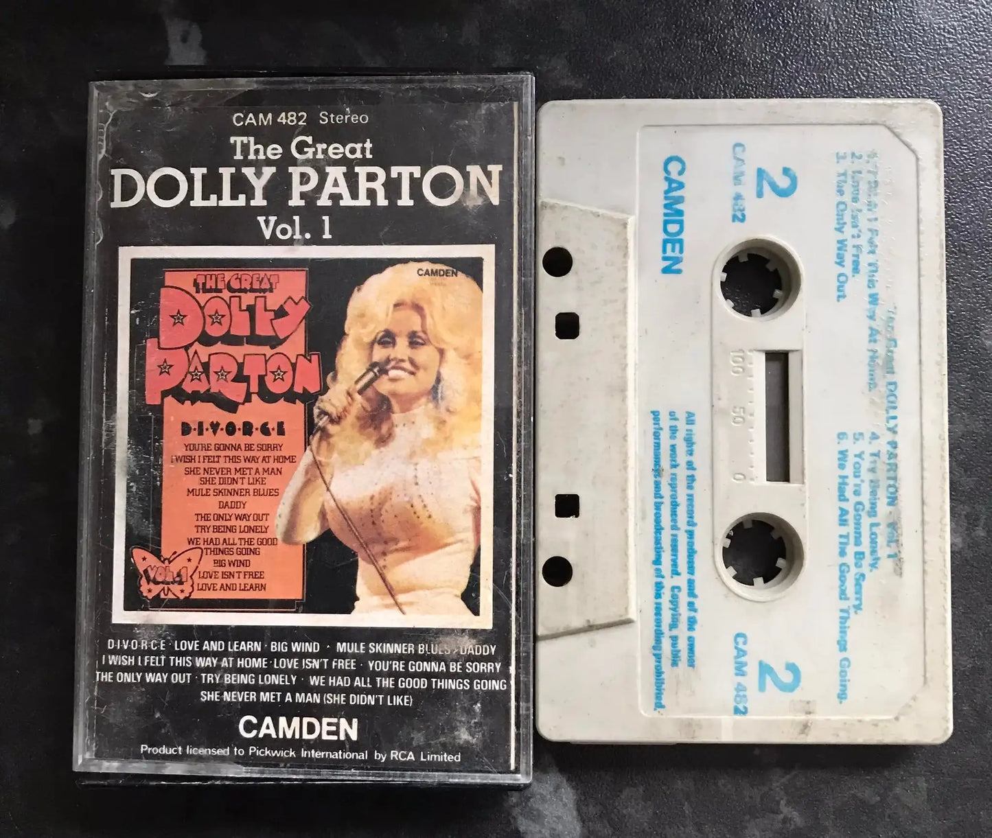 The Great Dolly Parton Vol 1, Camden, CAM 482, Vintage Cassette Magretro