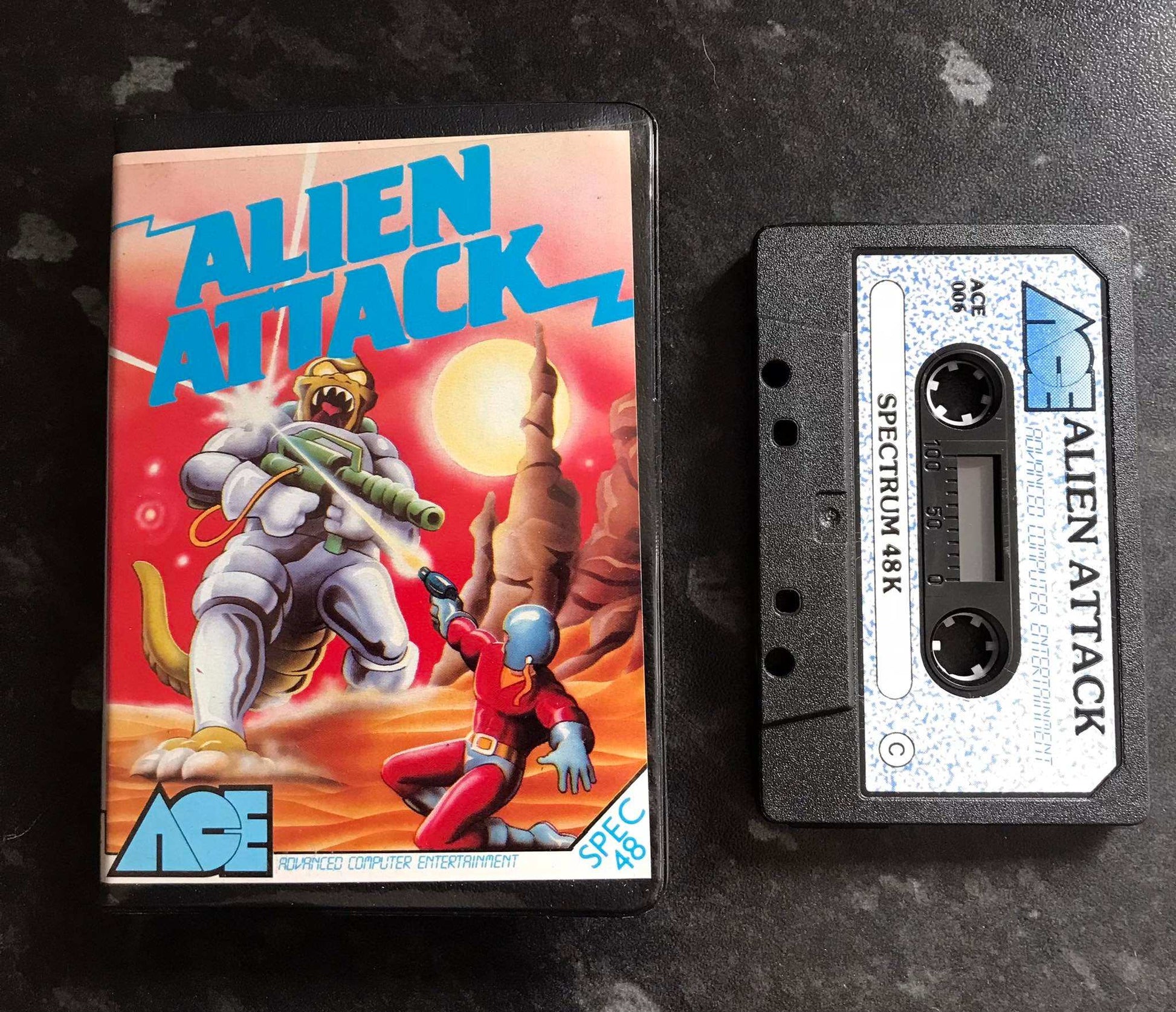 Alien Attack (Working), ZX Spectrum, by ACE (RARE) Magretro