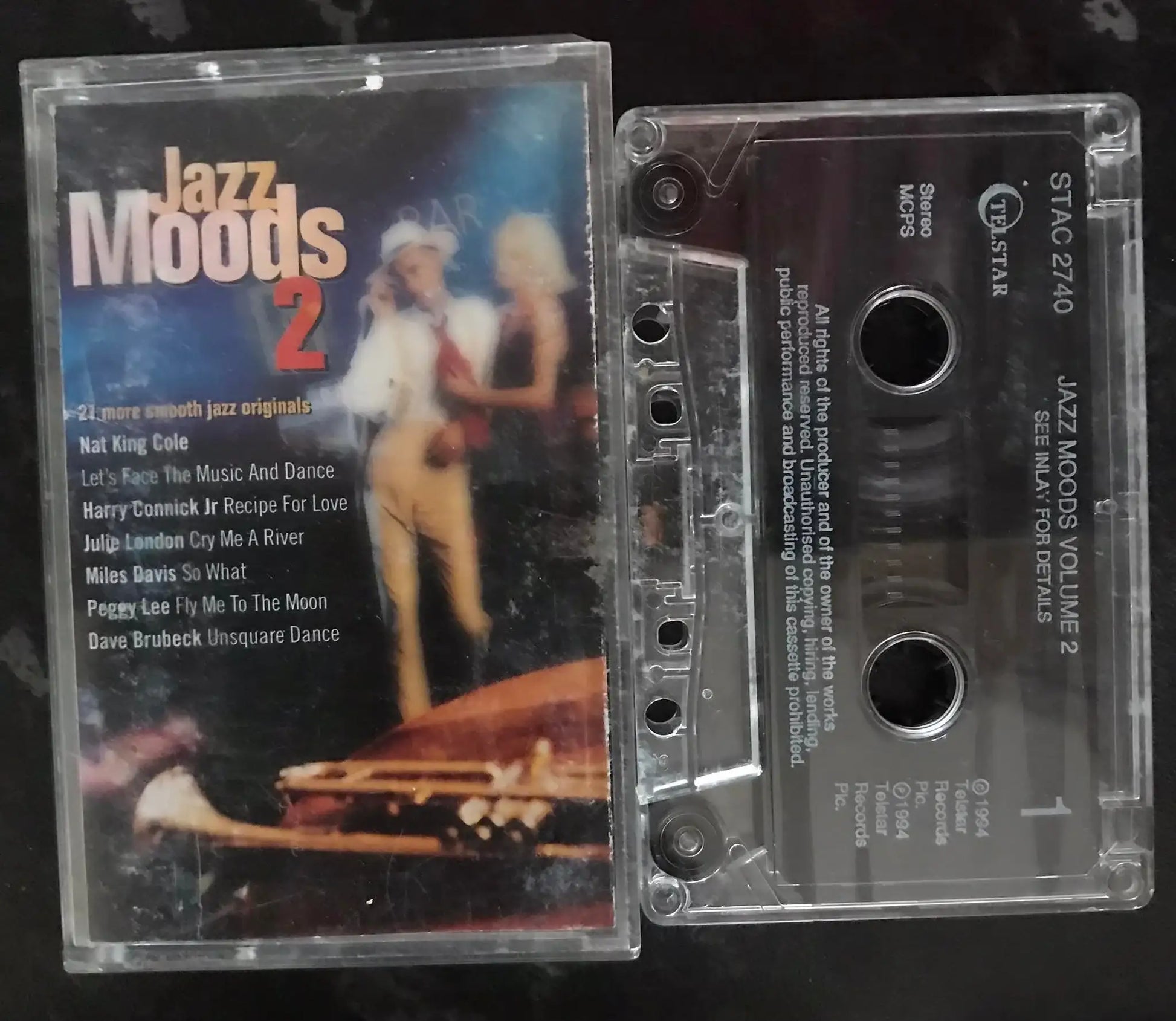 Jazz Moods 2 Album, Telstar. STAC 2740, Vintage Cassette Magretro