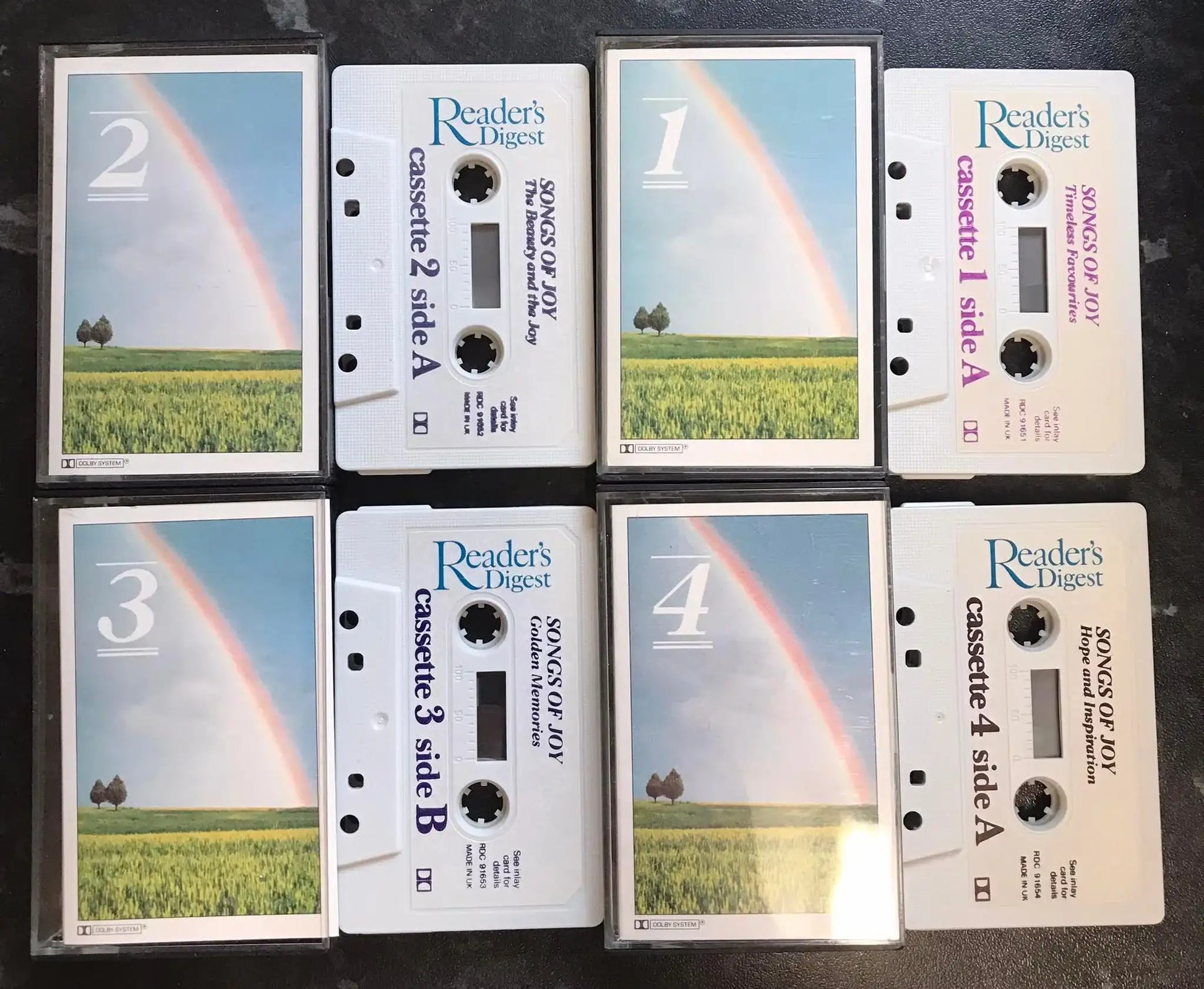 Songs of Joy Album, 4 tape Set, Readers Digest, RDC 91651, Vintage Cassette Magretro