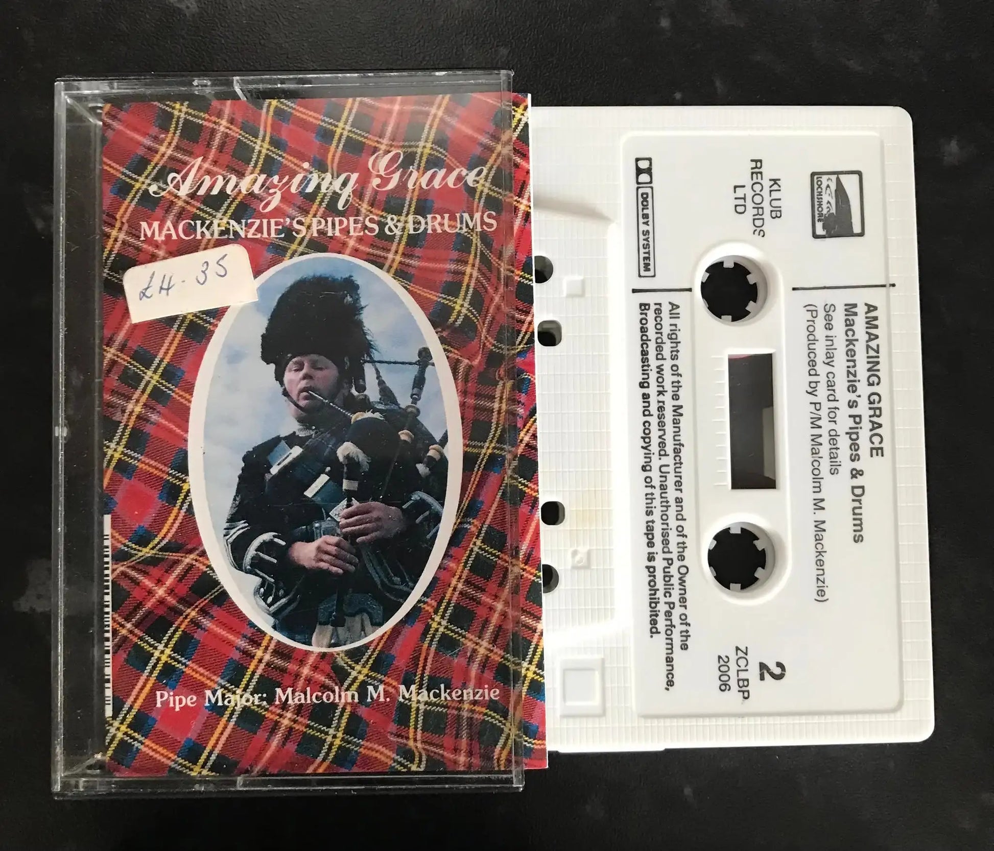 MacKenzie's Pipes and Drums, Amazing Grace (RARE), ZCLBP2006, Vintage Cassette Magretro