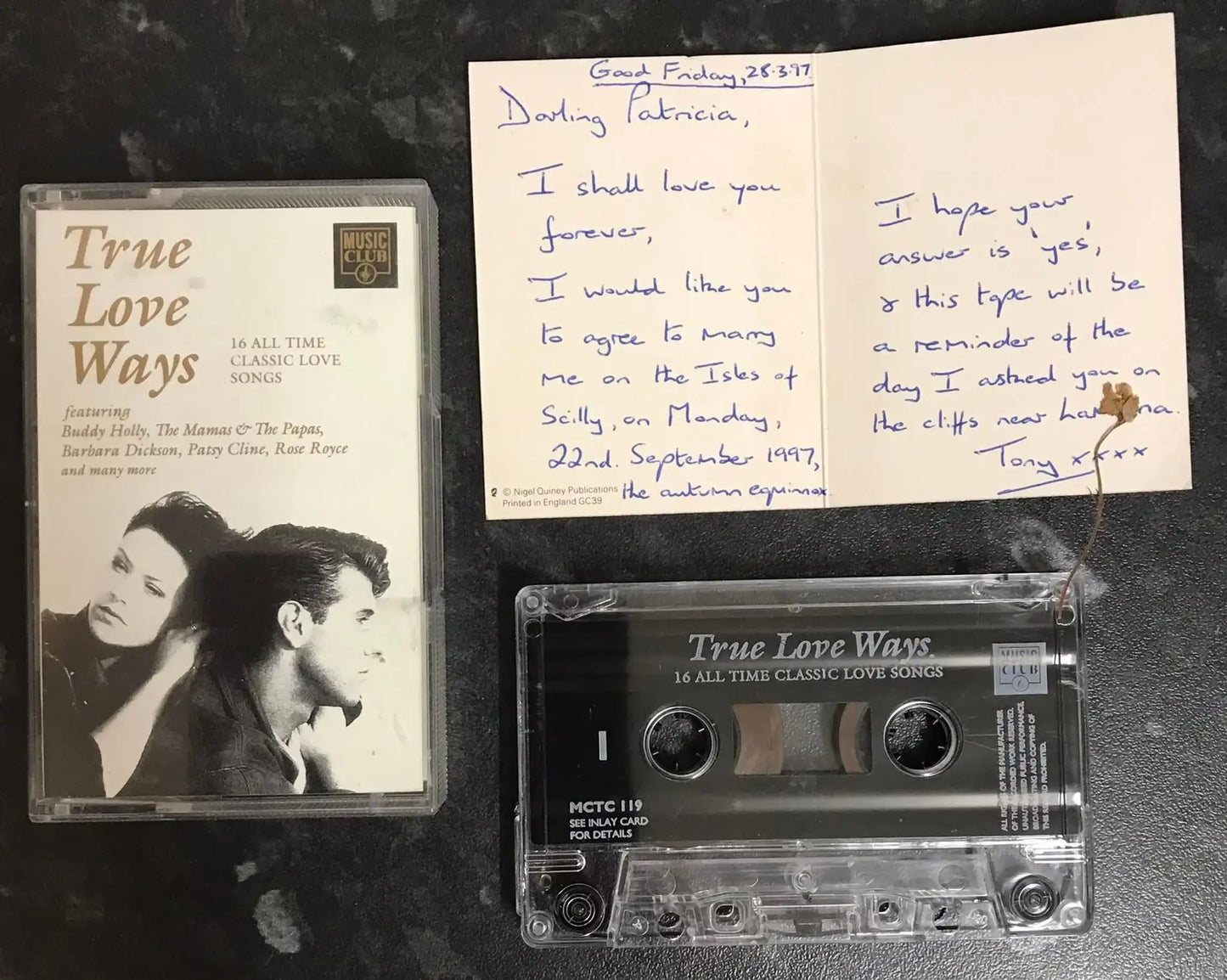 True Love Ways Album, Music Club, MCTC 119, Vintage Cassette Magretro