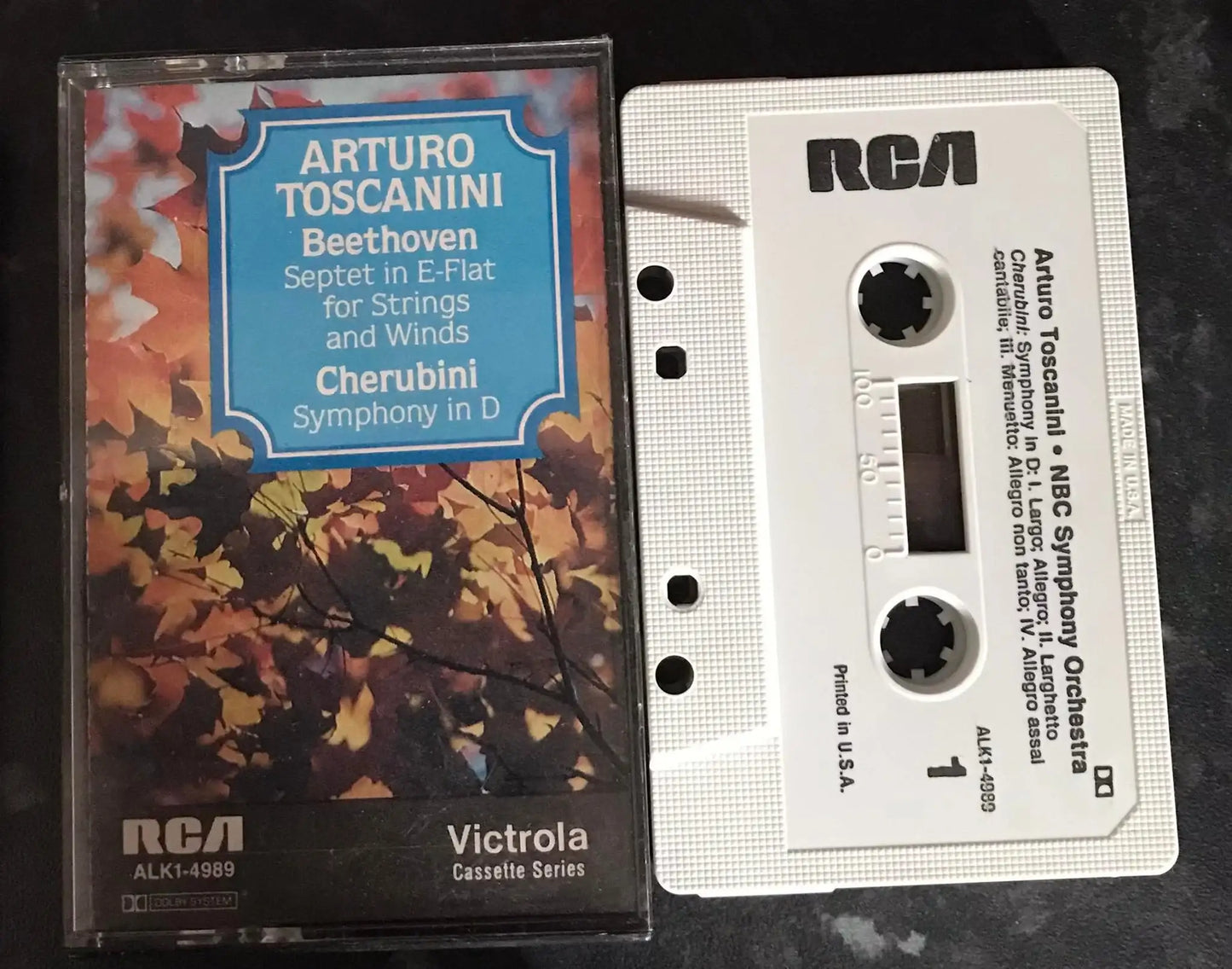 Arturo Toscanini, Beethoven and Cherubini, RCA, ALKI-4989, Vintage Cassette Magretro