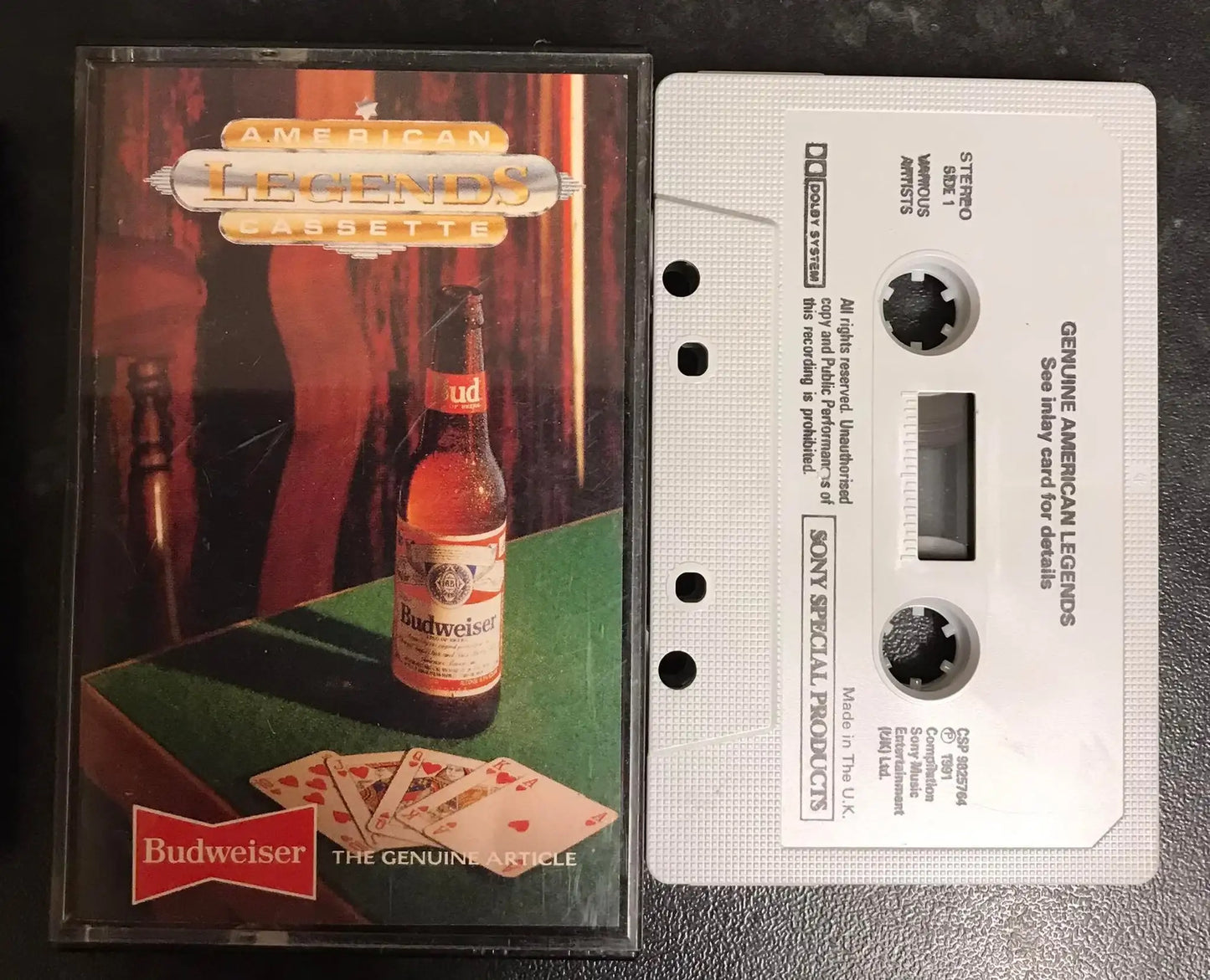 American Legends Cassette, Budweiser Promo Tape, CSP 9825764, Vintage Cassette Magretro