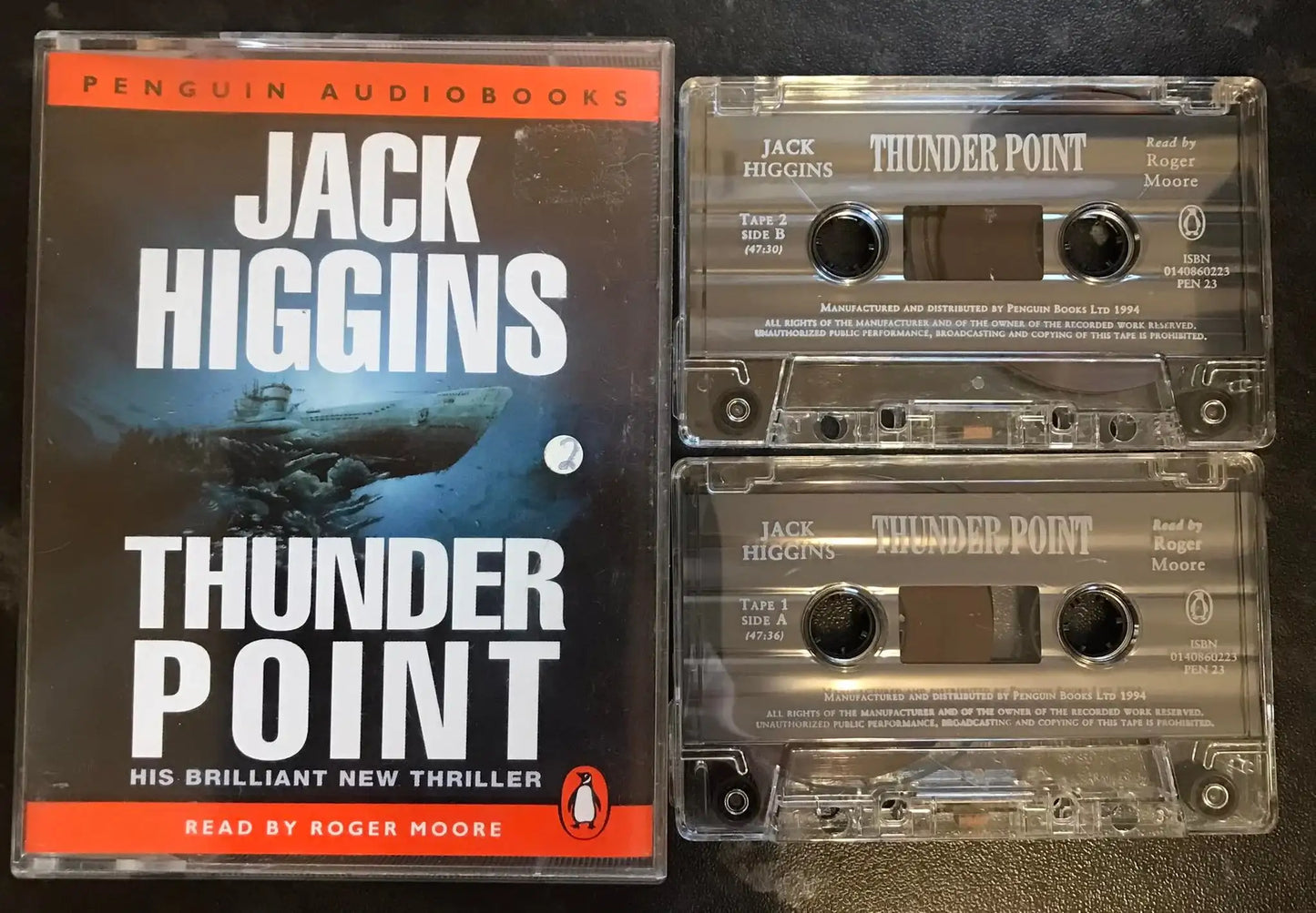 Thunder Point Audiobook, Jack Higgins, Penguin , PEN 23, Vintage Cassette Magretro