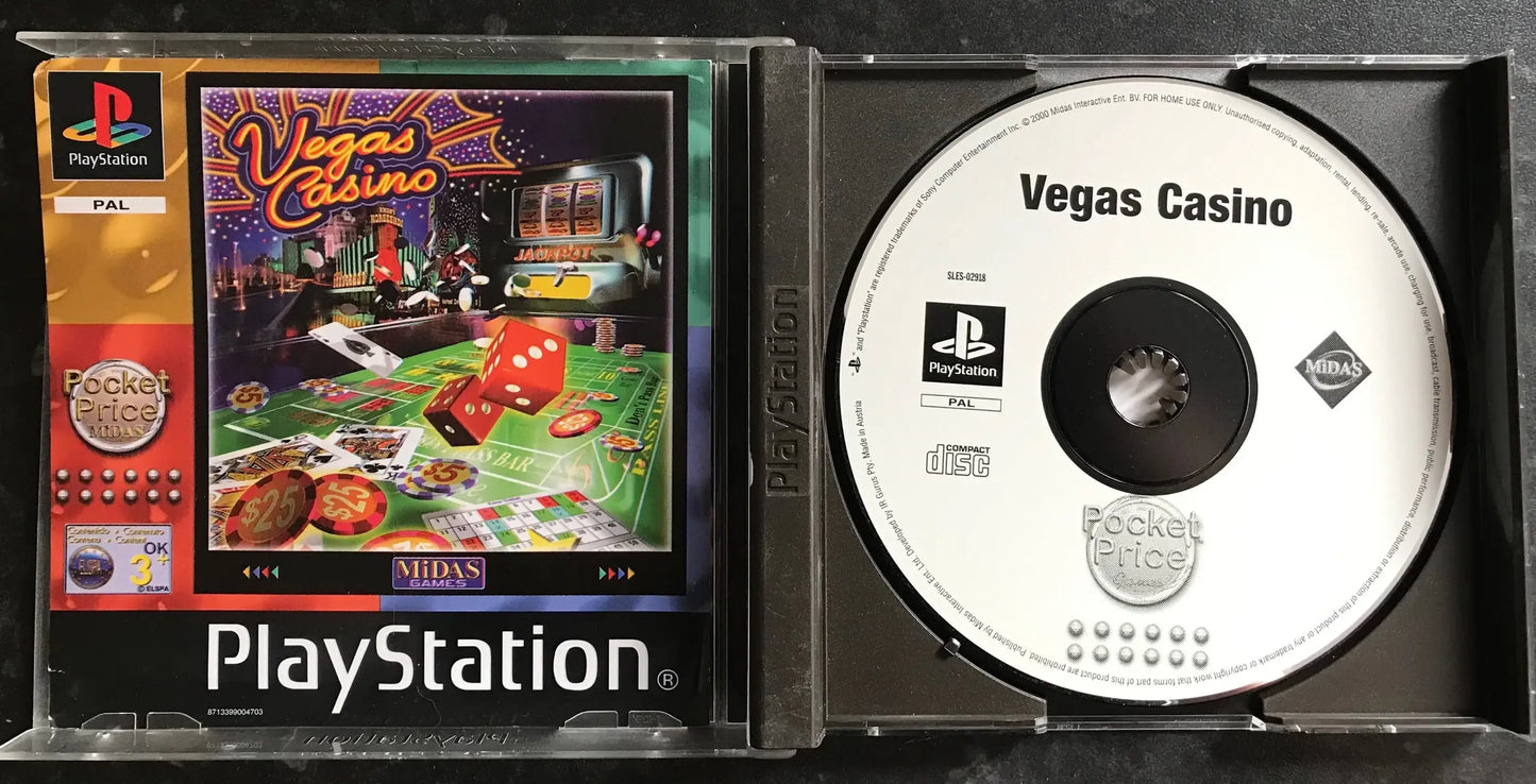 Vegas Casino, PS1 Playstation One Game Boxed (PAL UK) Magretro