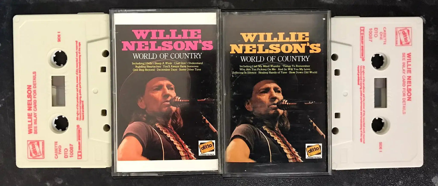 Willie Nelson's World Of Country Double Album, Ditto, DTO 10087,Vintage Cassette Magretro