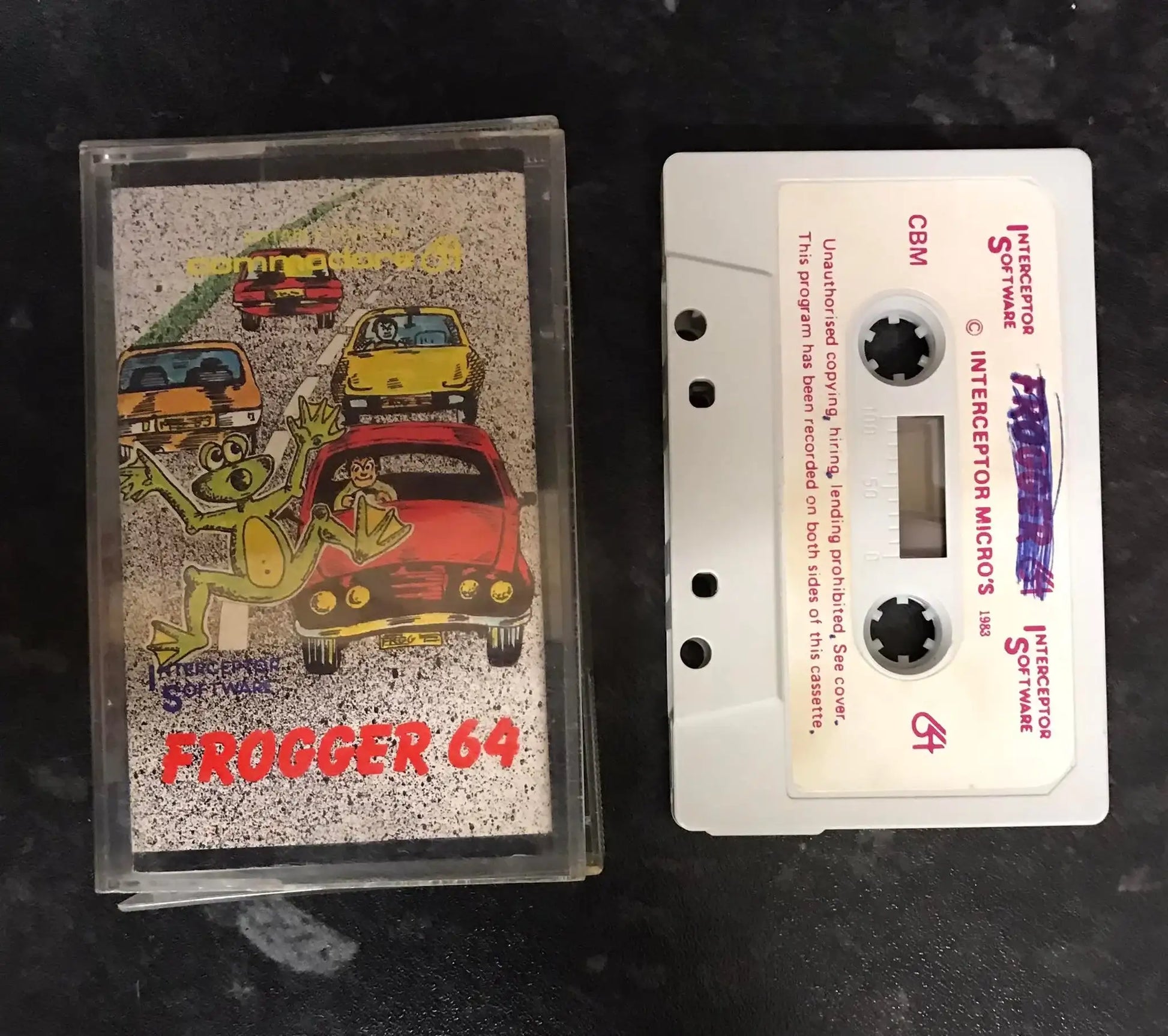 Frogger 64, C64 Game, by Interceptor Micros Magretro