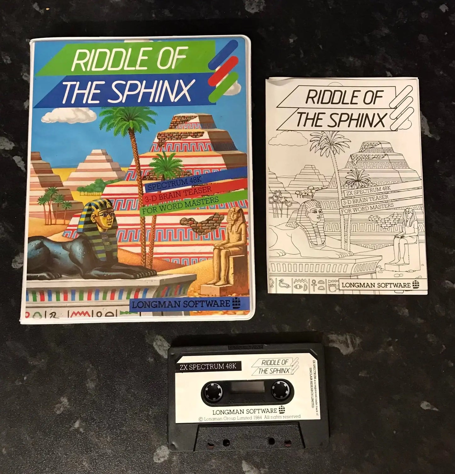 Riddle of the Sphinx, ZX Spectrum, by Longman, Working Magretro