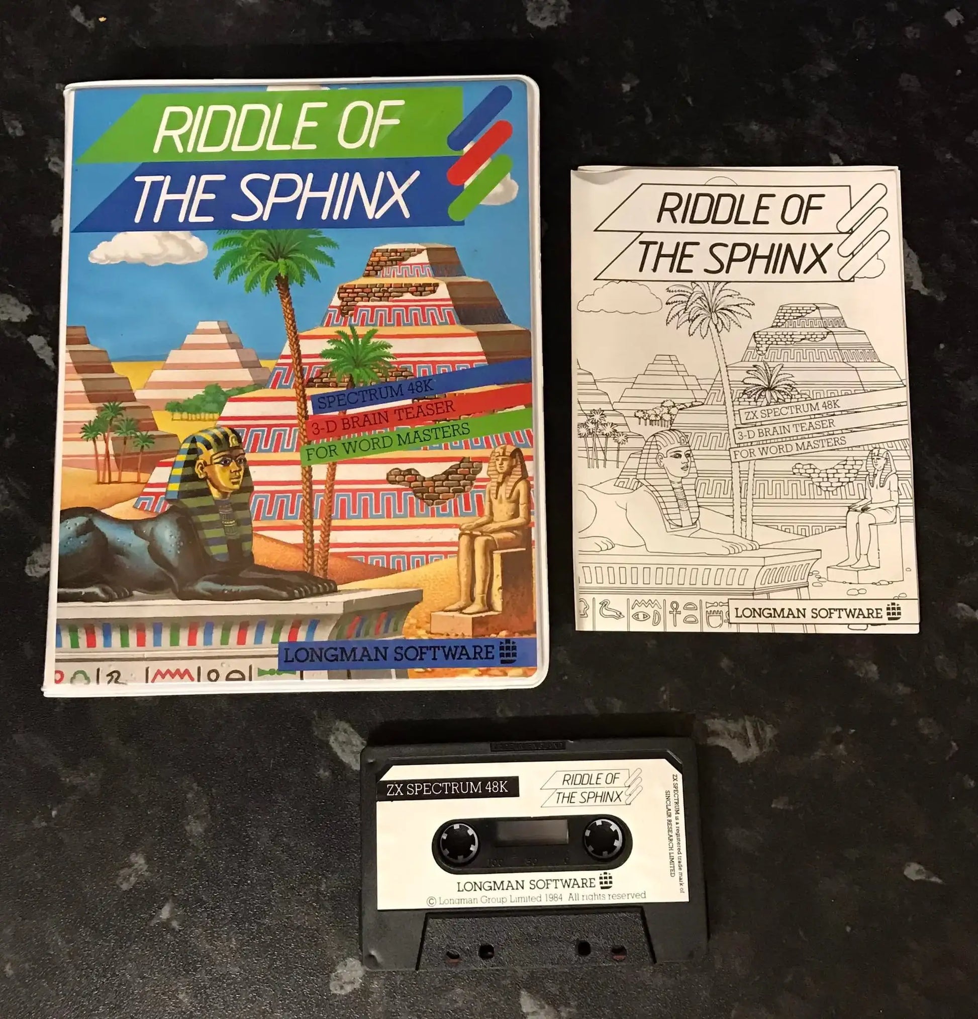 Riddle of the Sphinx, ZX Spectrum, by Longman, Working Magretro