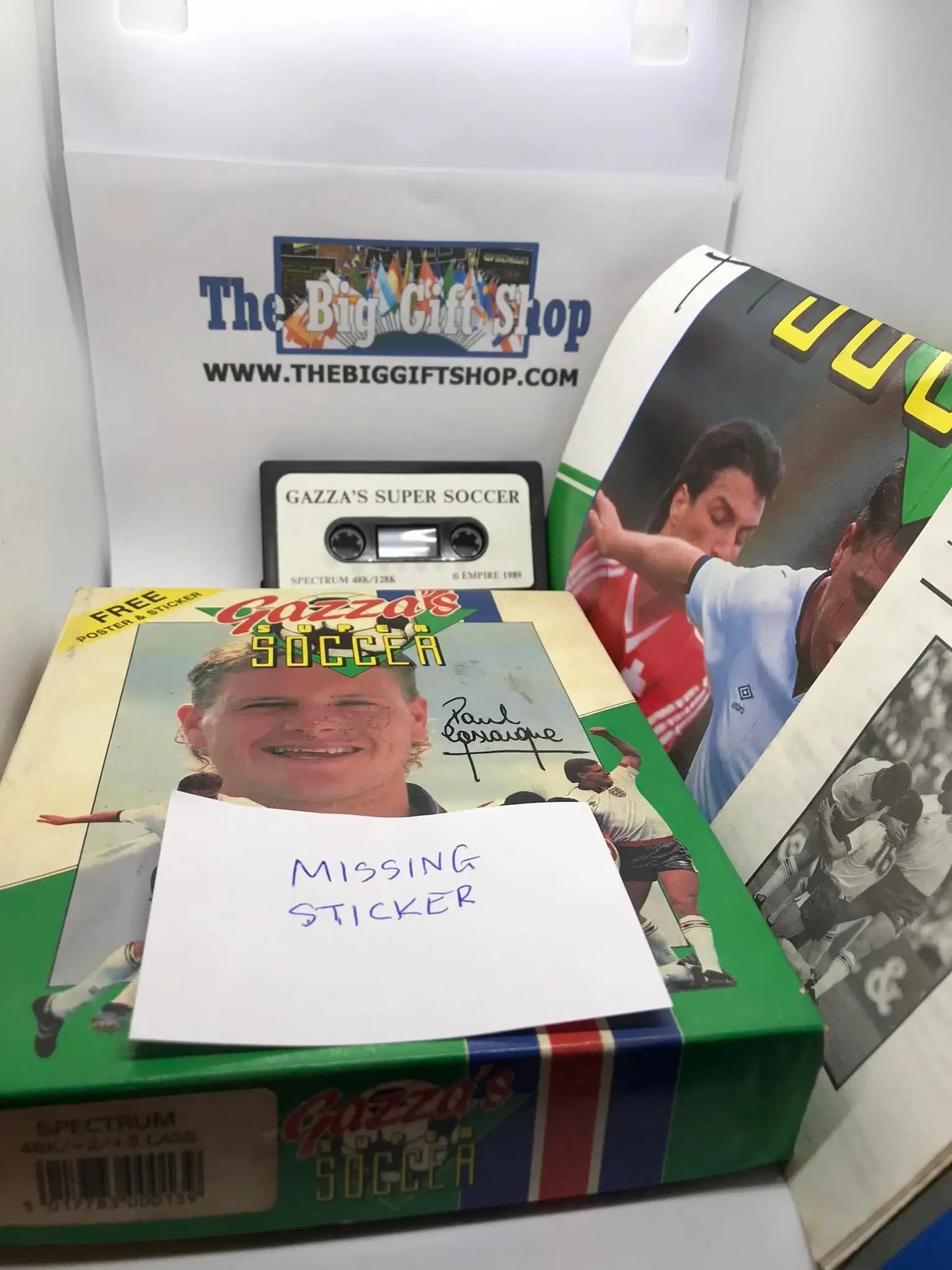Gazza's Super Soccer (missing stickers) (Tested), ZX Spectrum, Empire Magretro
