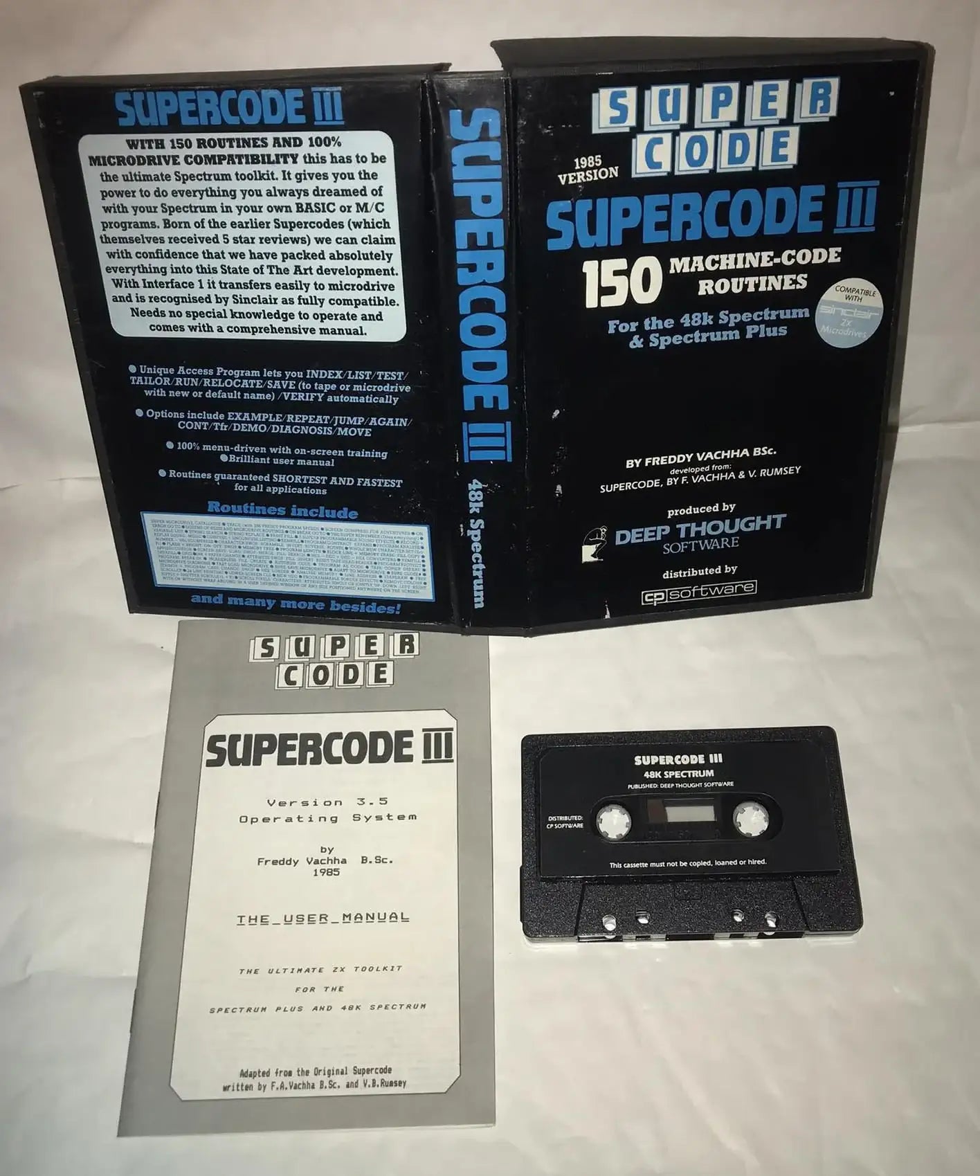 Supercode III (1985) 48k Version 3.5, ZX Spectrum by CP Software, Working Magretro