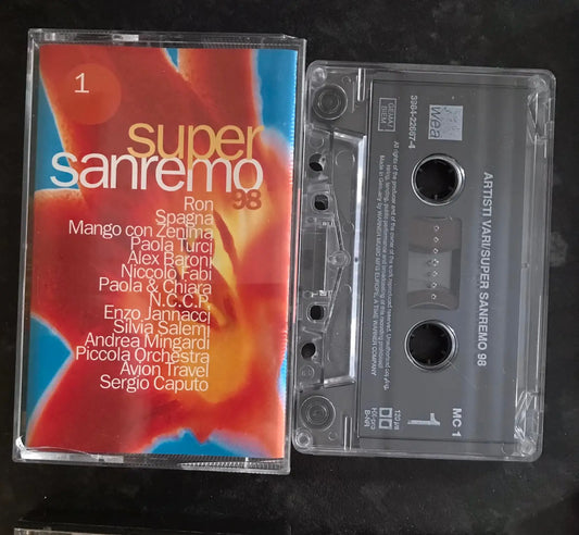 Super Sanremo 98, tape 1 (RARE), WEA, 3984 22667 4, Vintage Cassette Magretro