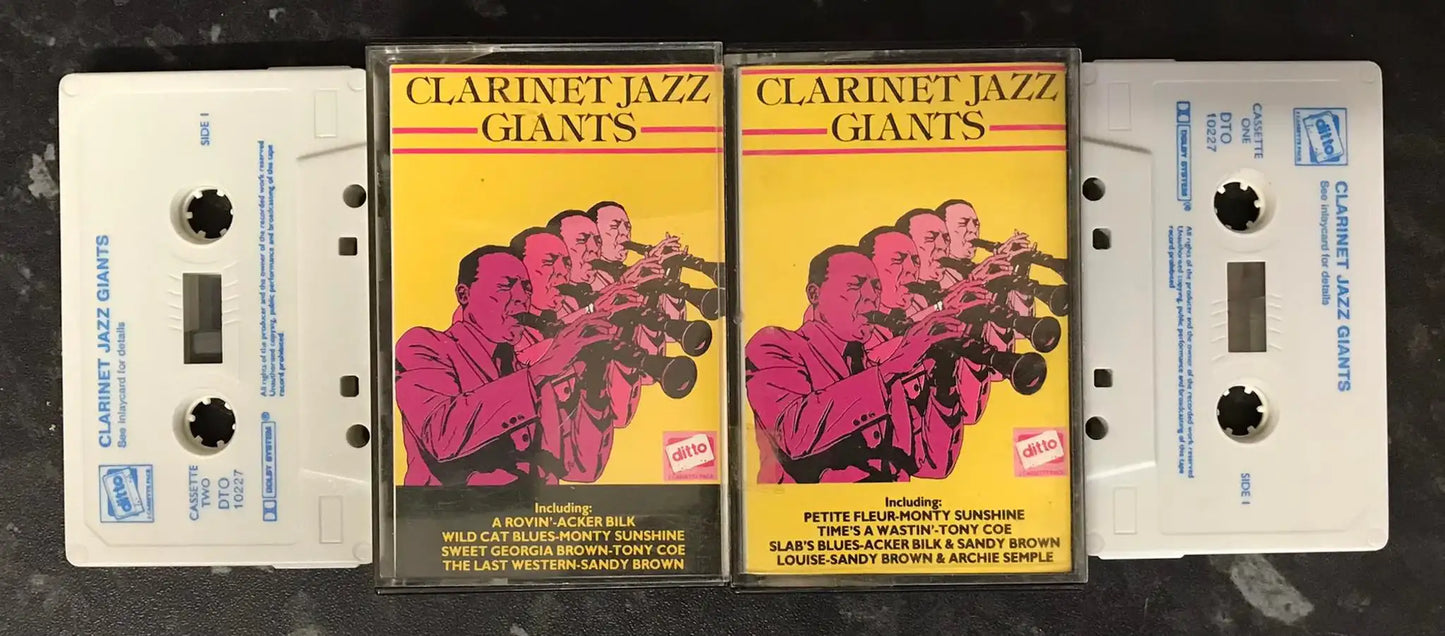 Clarinet Jazz Giants Album, Tape 1 and 2, Ditto, DTO 10227, Vintage Cassette Magretro