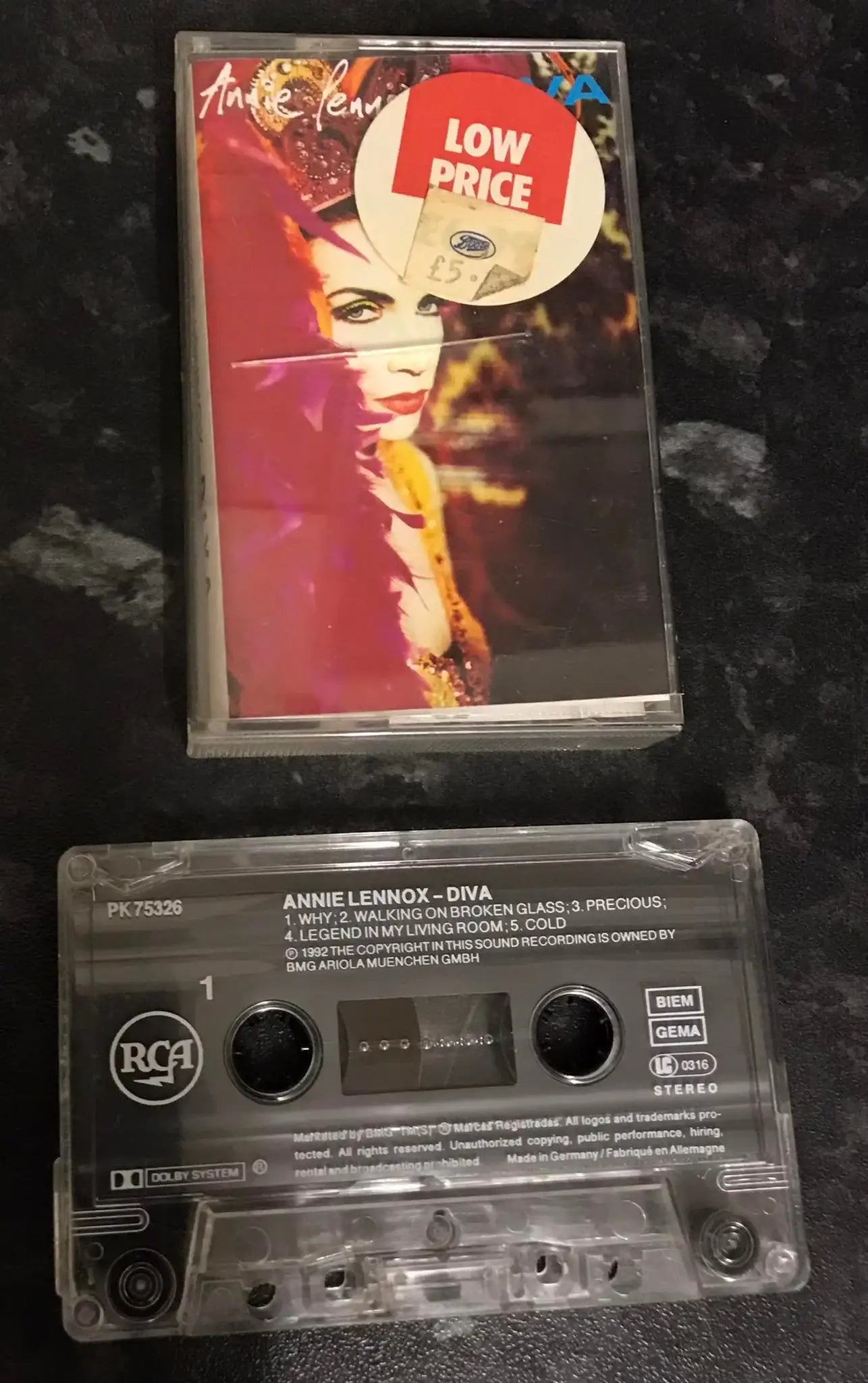 Annie Lennox, Diva Album, RCA, PK 75326, Vintage Cassette Magretro