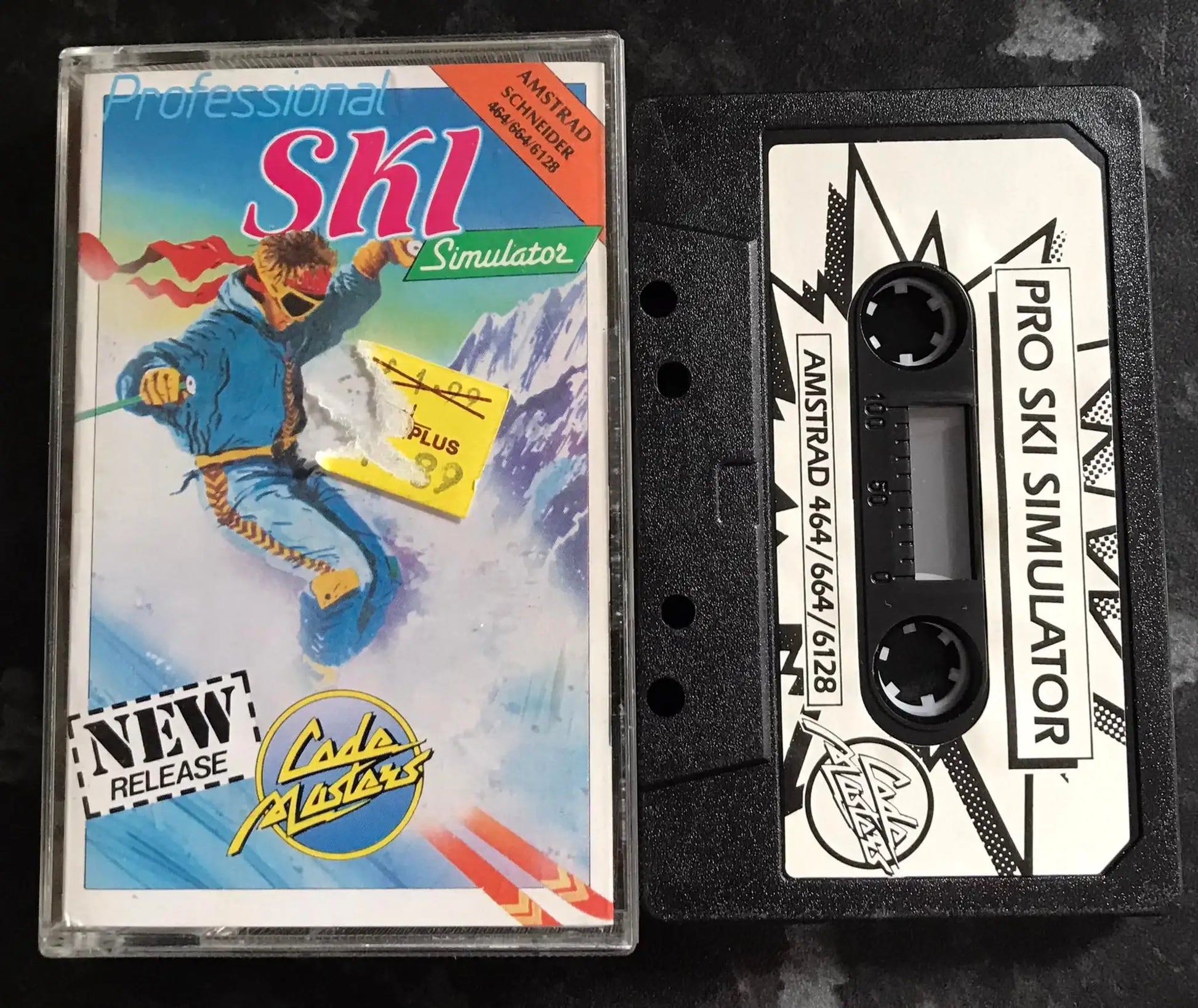 Professional Ski Simulator, Codemasters, Amstrad 464 Game Magretro