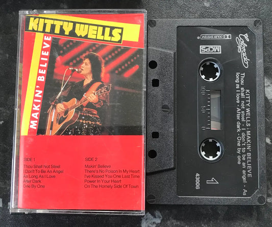Kitty Wells, Makin' Believe Album, Colorado Music, Q 43006, Vintage Cassette Magretro