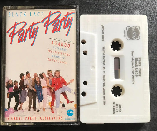 Black Lace, Party Party Album, TELSTAR, STAC 2250, Vintage Cassette Magretro