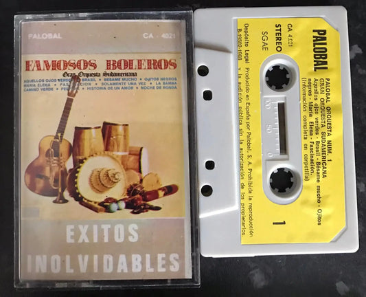 Exitos Inolvidables Album, Famosos Boleros, Palobal, CA 4021, Vintage Cassette Magretro