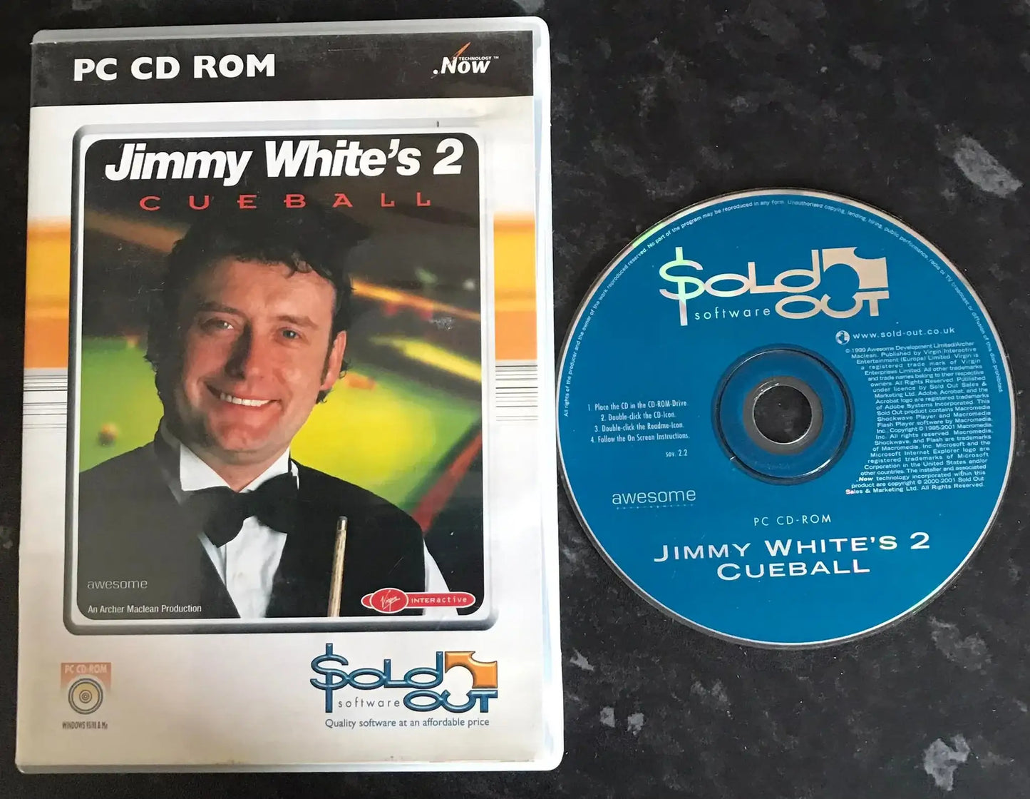 Jimmy White's 2, Cueball, UK, Pal, PC Game Magretro