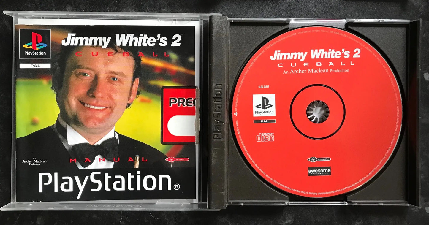 Jimmy White's 2 Cueball, PS1 Playstation One Game Boxed (PAL UK) Magretro