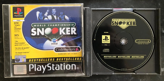 World Championship Snooker, PS1 Playstation One Game Boxed (PAL UK) Magretro