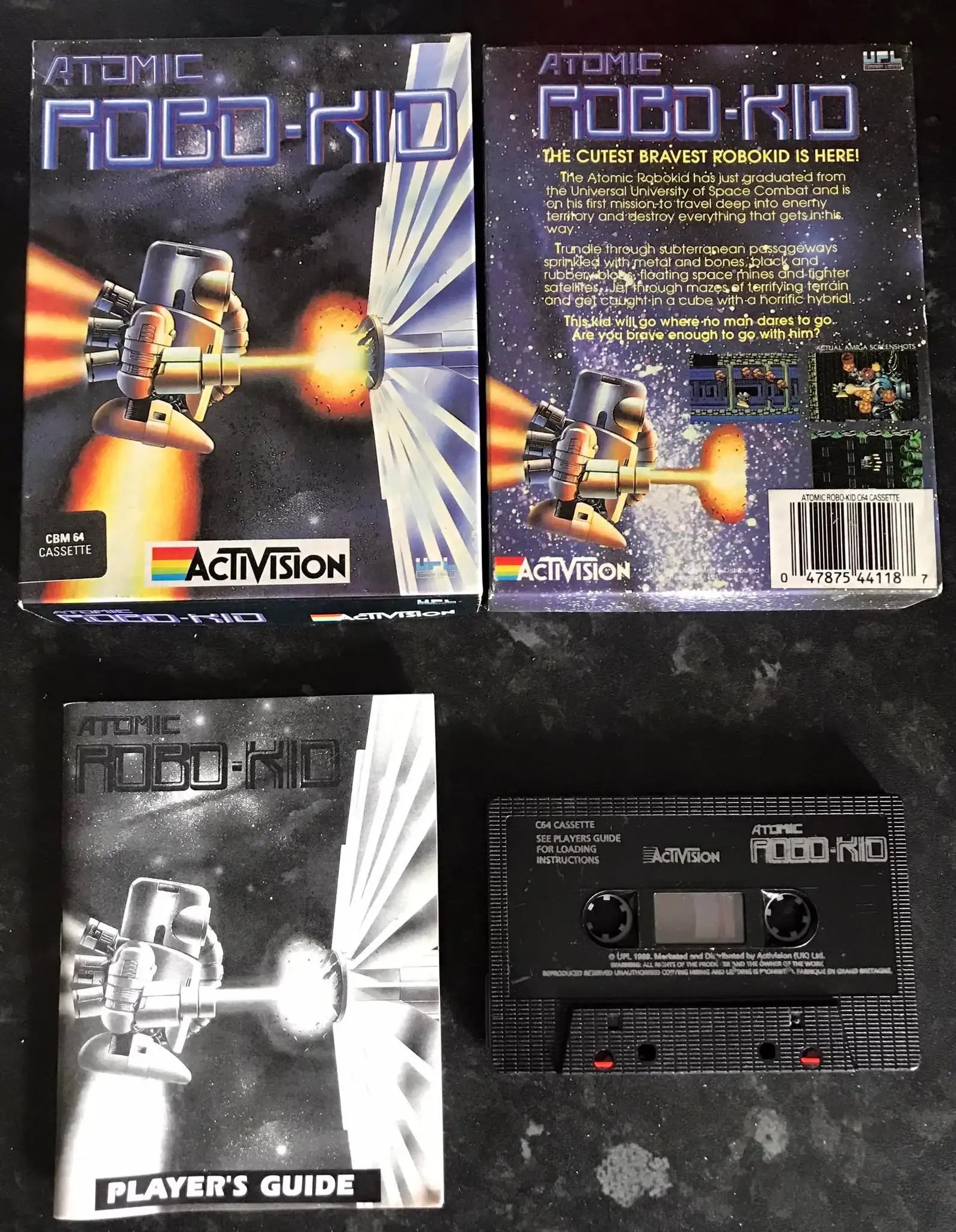 Atomic Robo-Kid, C64 game by Activision Software, RARE, WORKING Magretro
