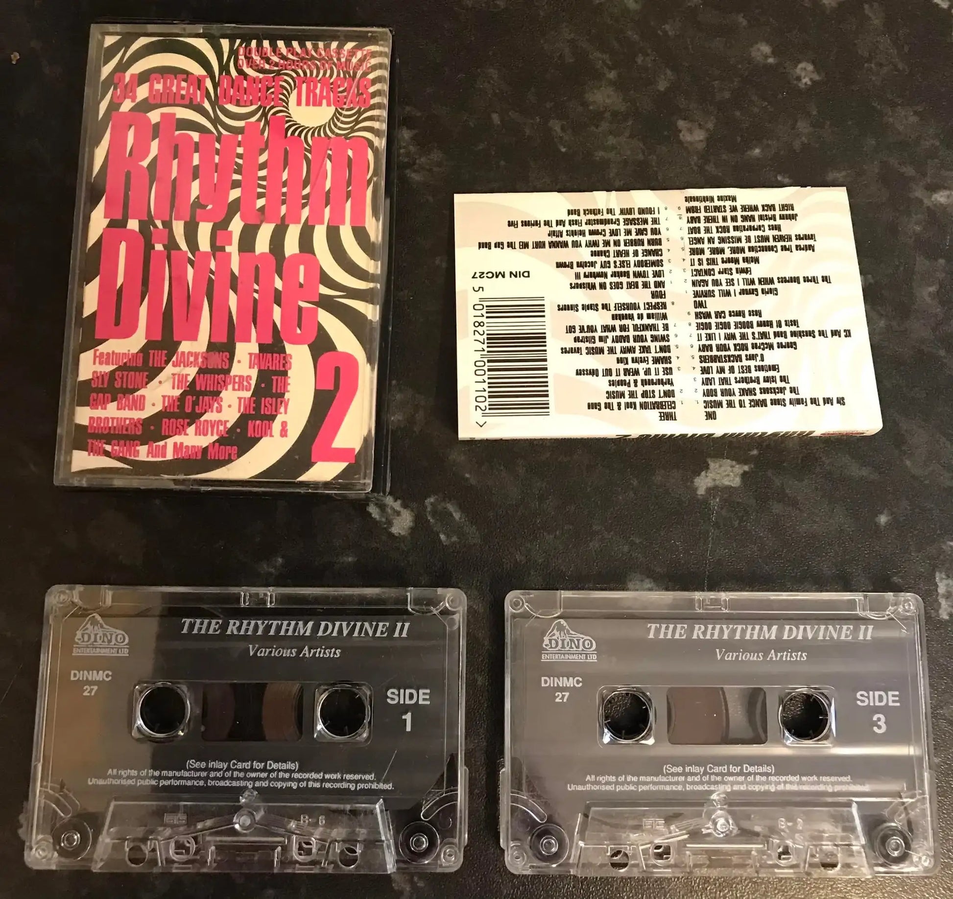 Rhythm Divine 2 Double Album, Dino Entertainment, DINMC 27, Vintage Cassette Magretro