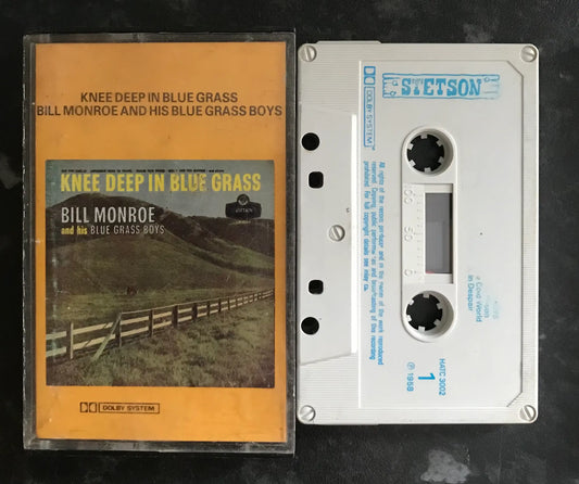 Bill Monroe, Knee Deep in Blue Grass Album, Stetson, hatc 3002, Vintage Cassette Magretro
