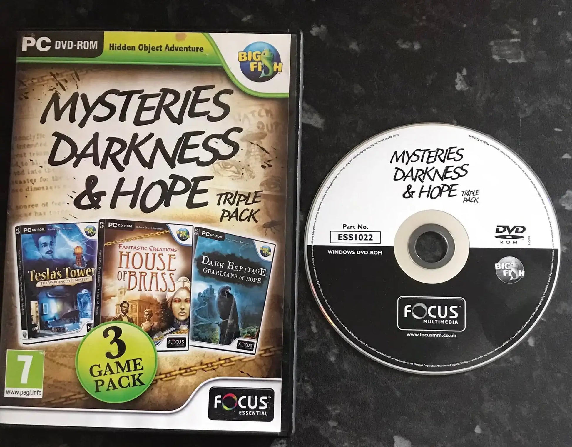 Mysteries, Darkness and Hope Triple Pack ,DVD, UK, Pal, PC Game Magretro