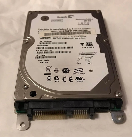 Seagate Momentus 2.5" HDD 5400.4, 250GB, Internal, 5400 RPM, ST9250827AS Magretro