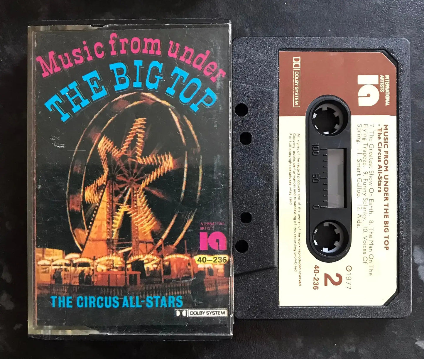 Music from under the Big Top, The Circus All Stars, IA, 40-236, Vintage Cassette Magretro