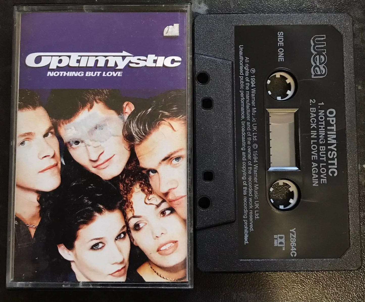 Optimystic, Nothing But Love Single, WEA, YZ864C, Vintage Cassette Magretro